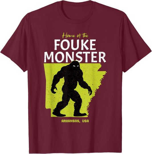 Fouke Monster Arkansas State American Cryptid T-Shirt - T-Shirt | Maroon