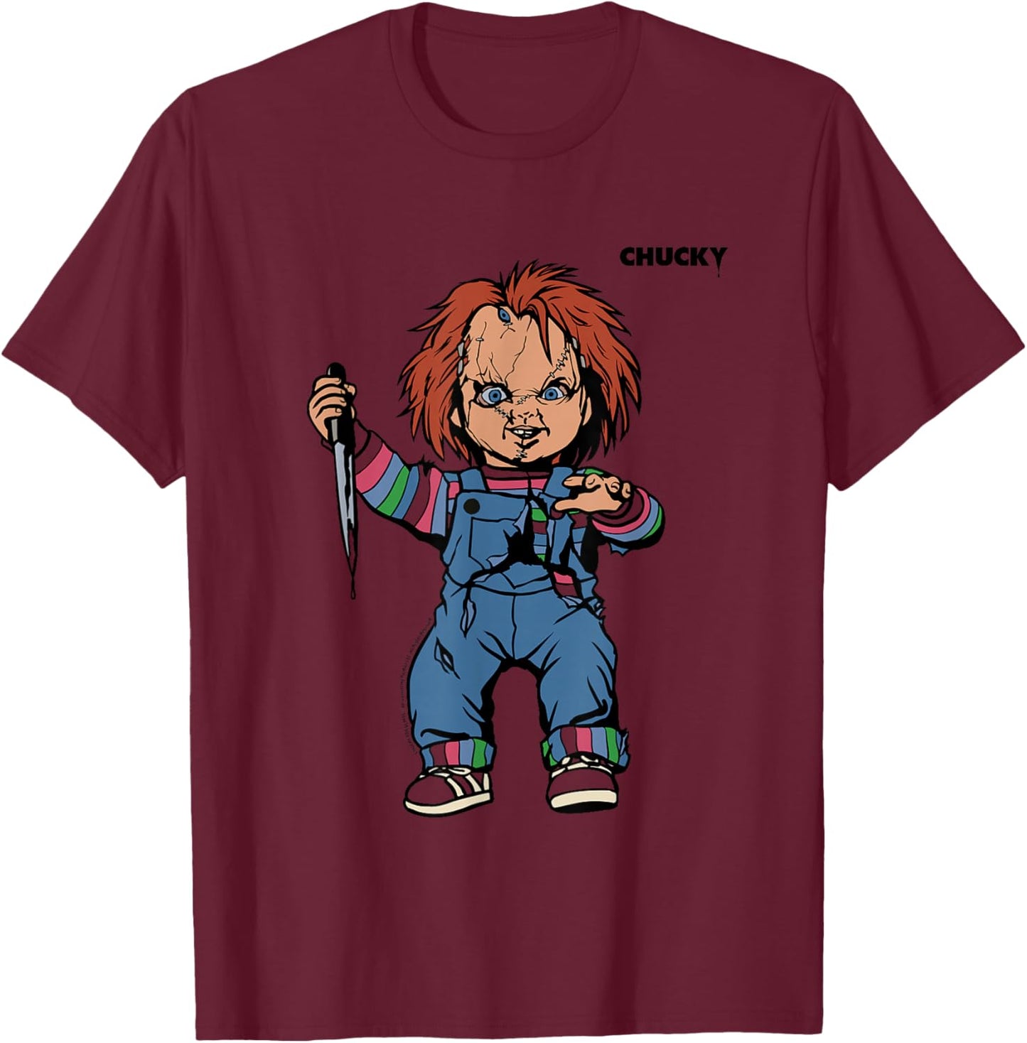 Chucky Knife T-Shirt - T-Shirt | Maroon