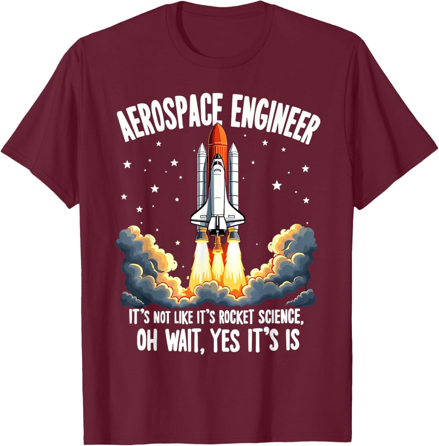 Cool Aerospace Engineer Women Rocket Scientist Space T-Shirt - T-Shirt | Maroon