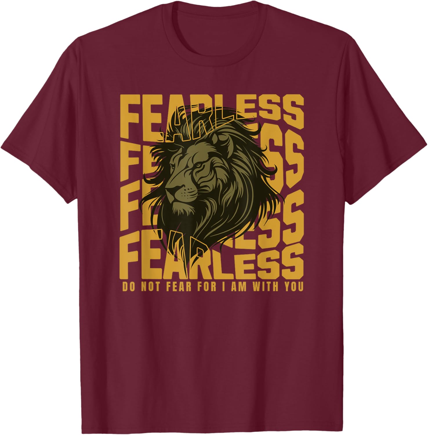 Lion of Judah Can Do All Things Scripture Christian Men Gym T-Shirt - T-Shirt | Maroon