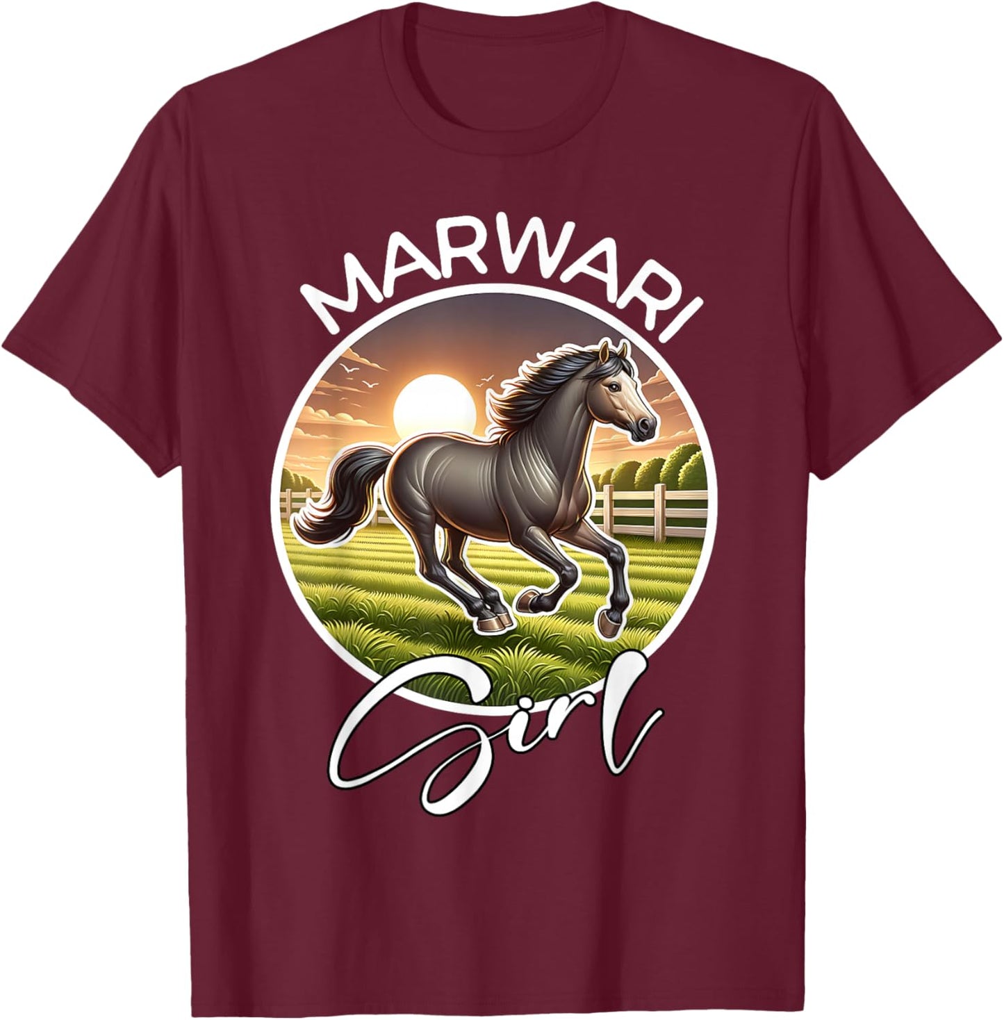 Marwari Girl Marwari T-Shirt - T-Shirt | Maroon