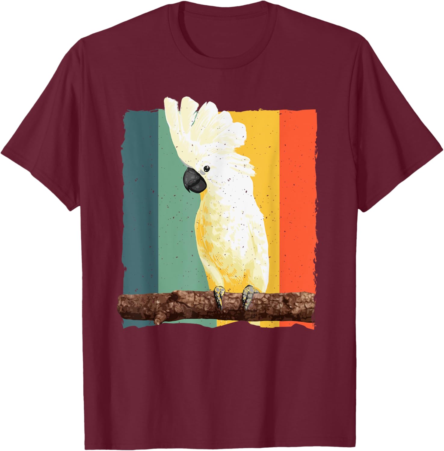Cool Cockatoo Art Women Parrot Lover Goffin Cockatoo T-Shirt - T-Shirt | Maroon