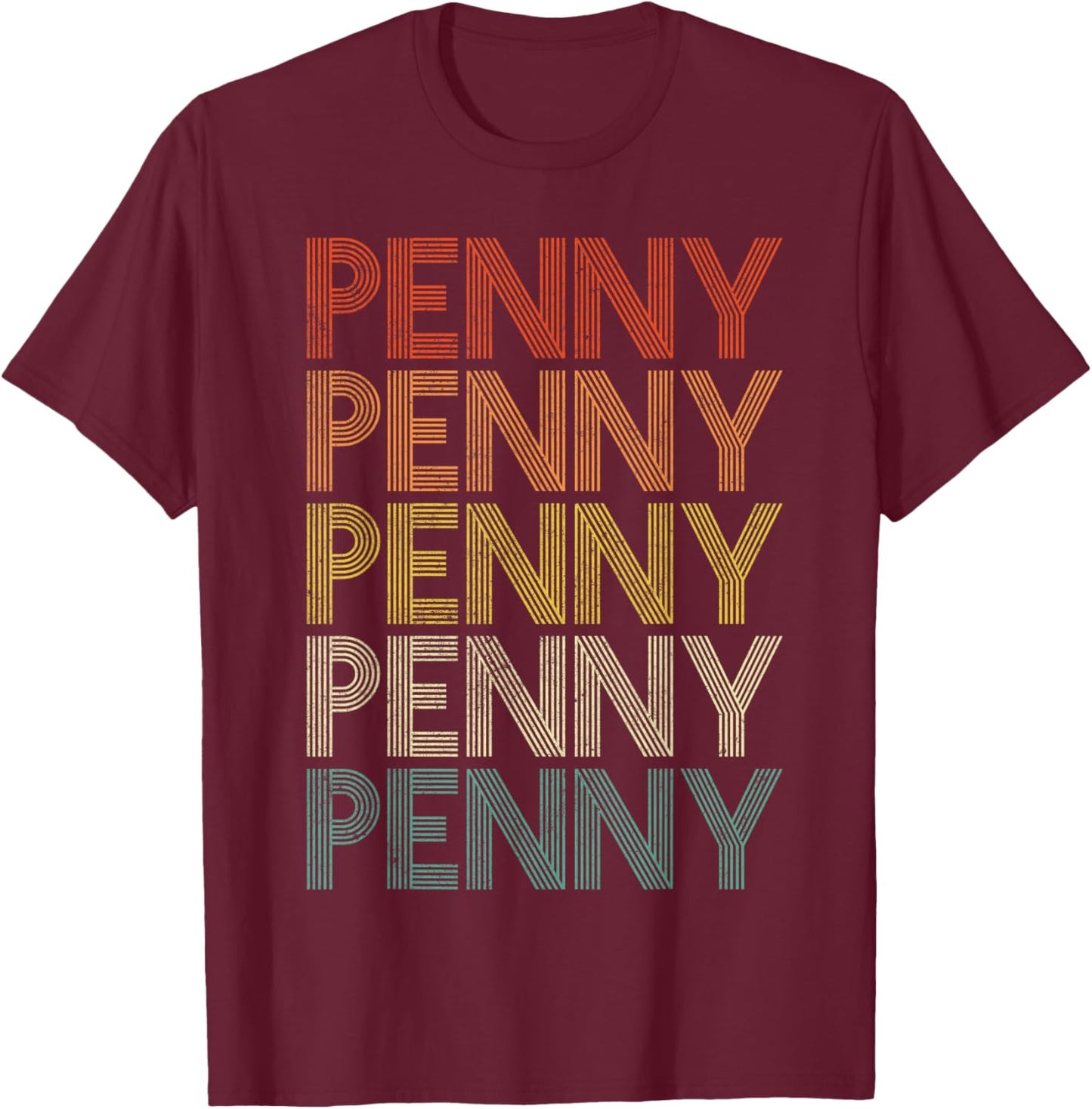 Penny Vintage Retro T-Shirt - T-Shirt | Maroon