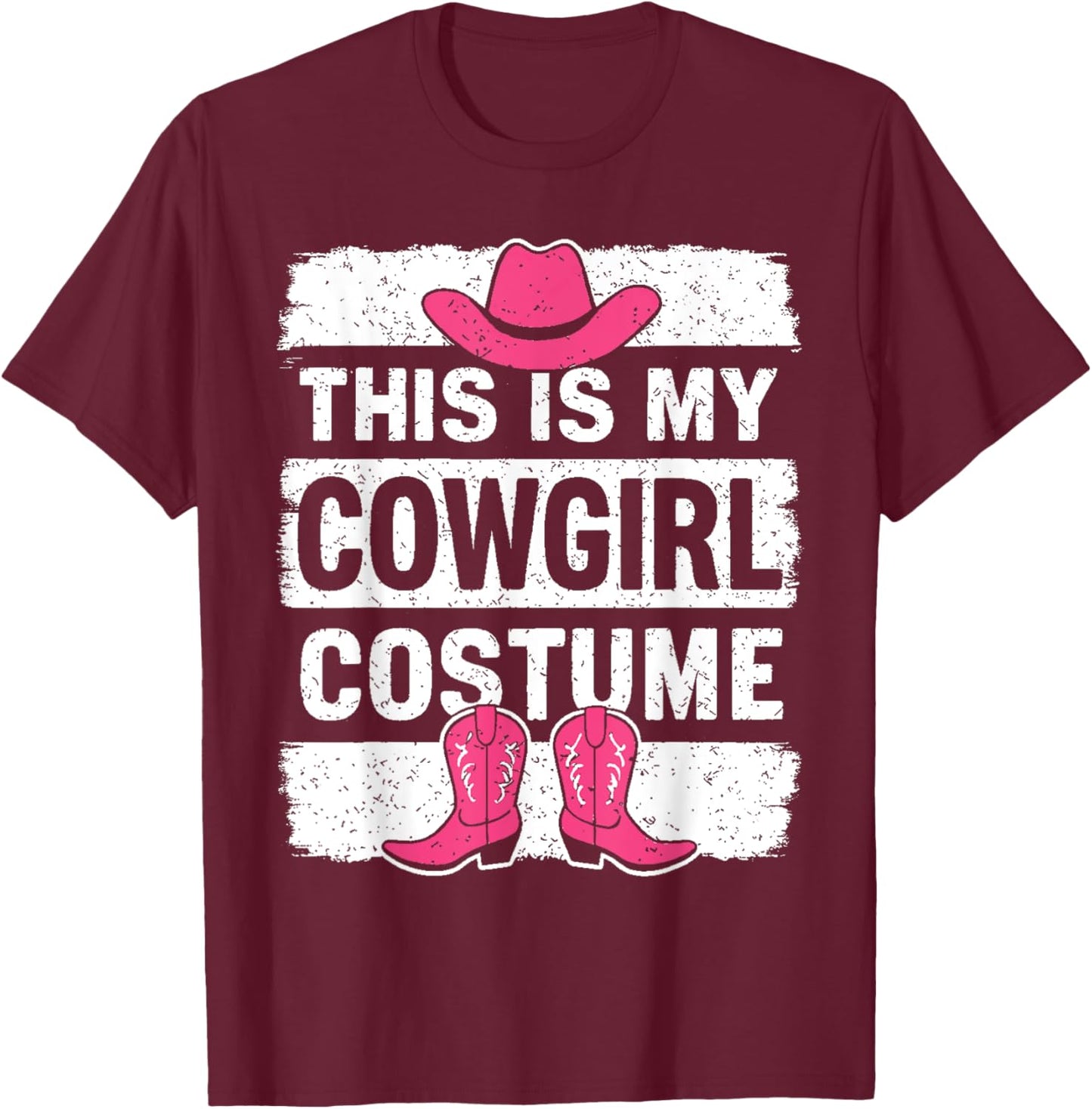 Western Cowgirl Outfit This Is My Cowgirl Costume T-Shirt - T-Shirt | Maroon