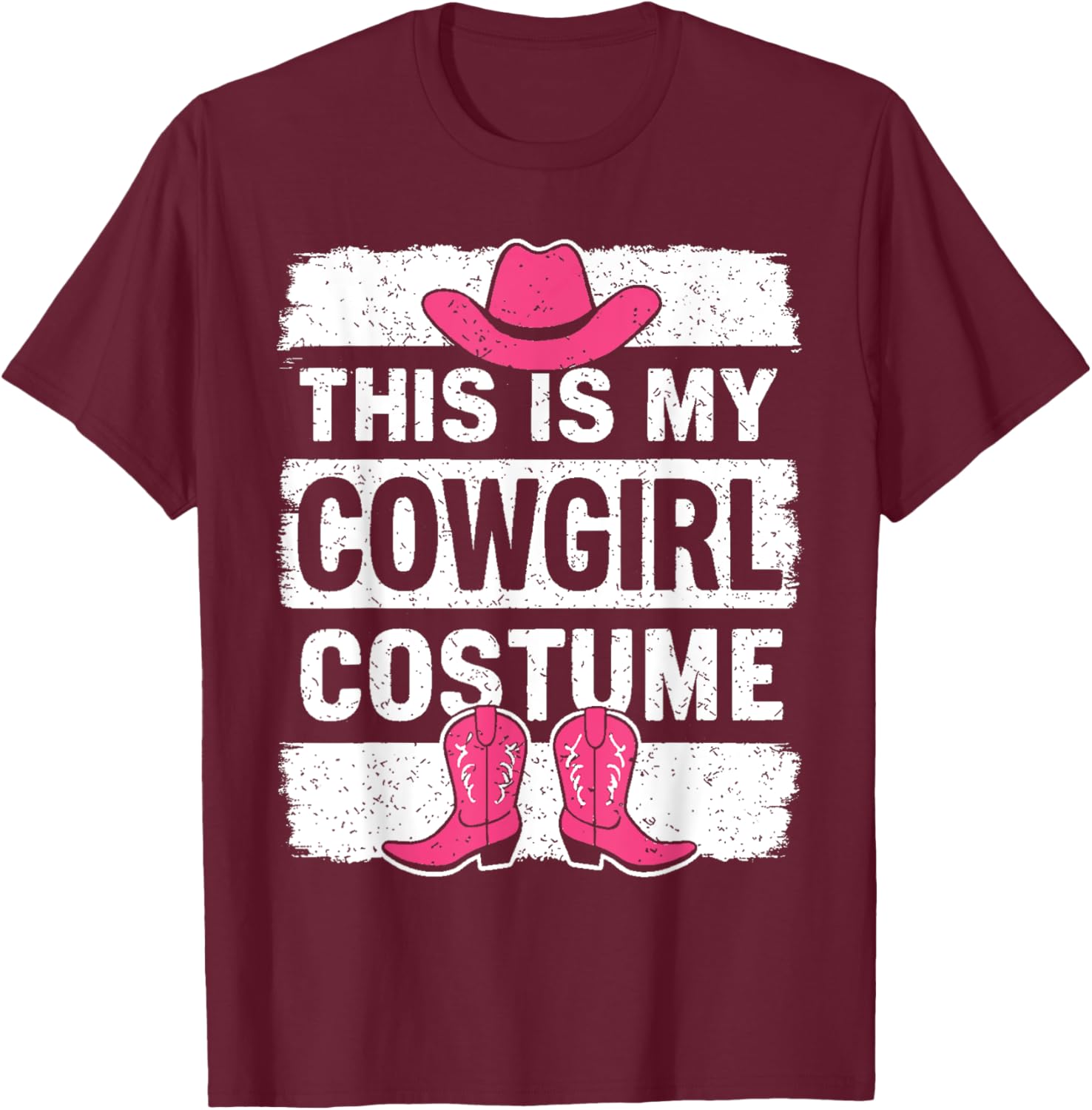 Western Cowgirl Outfit This Is My Cowgirl Costume T-Shirt - T-Shirt | Maroon