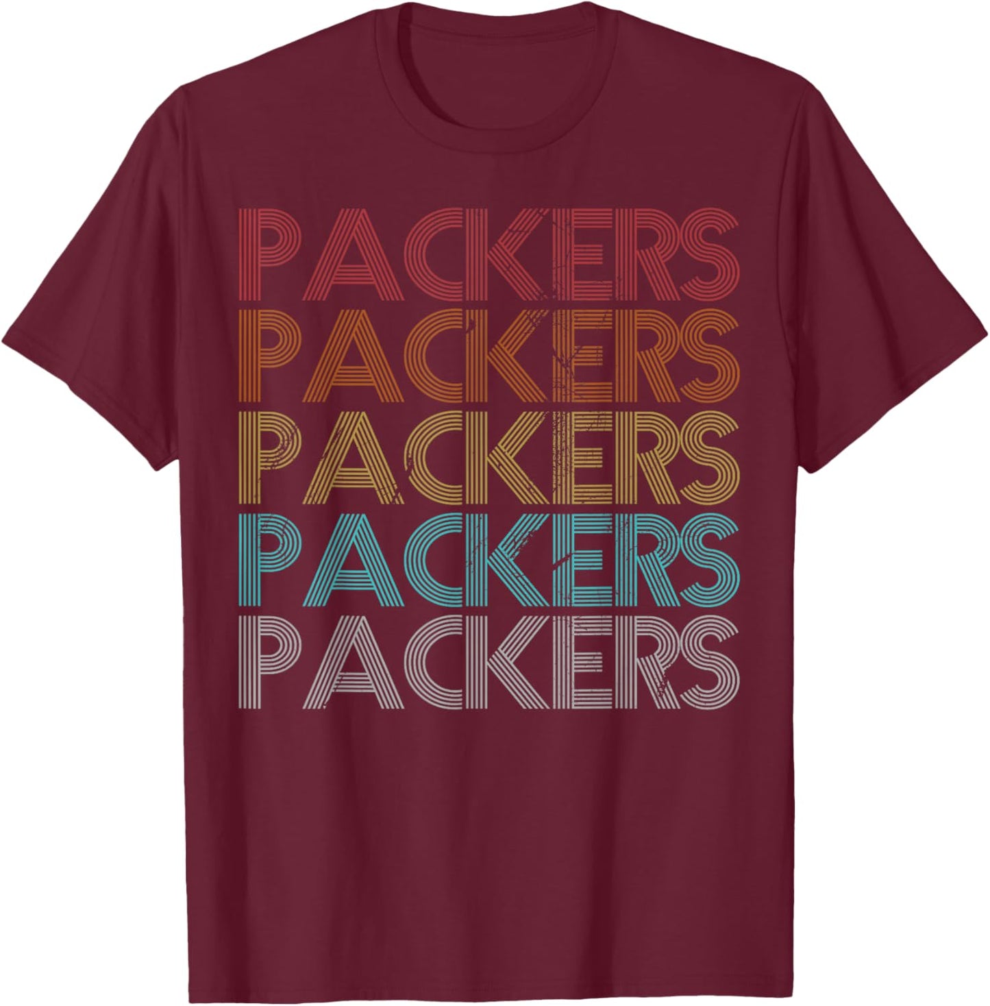 Retro Vintage Packers T-Shirt - T-Shirt | Maroon