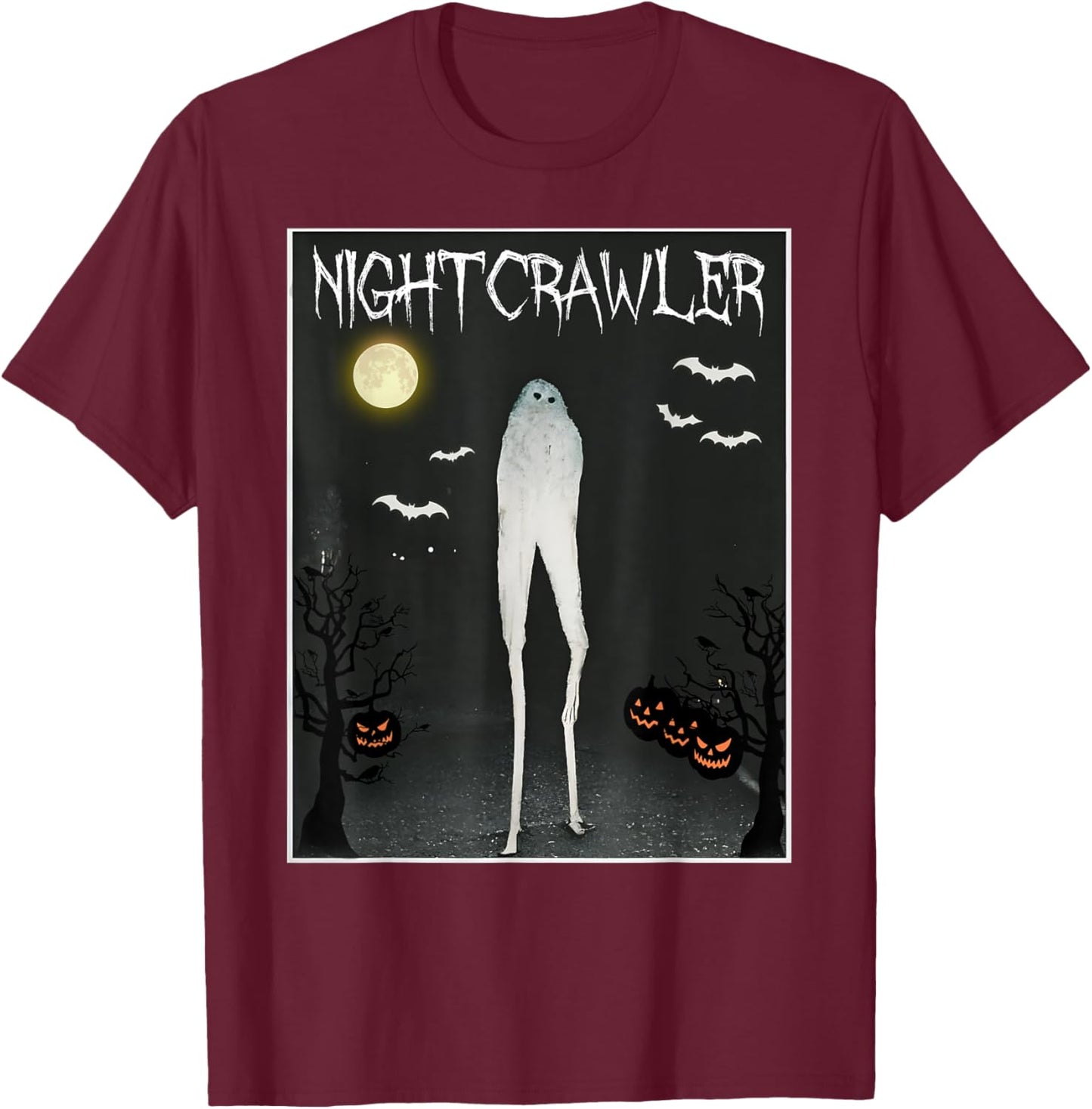 Haunted Walking Pants Cryptid Fresno Nightcrawler Halloween T-Shirt - T-Shirt | Maroon
