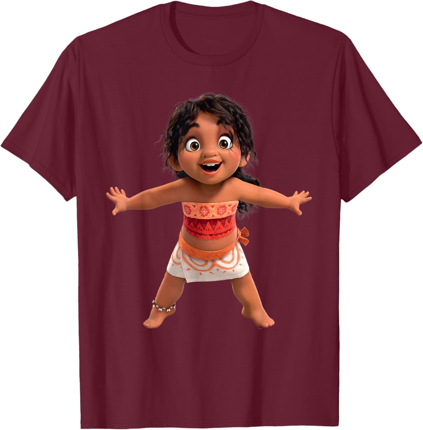 Disney Moana 2 Moana’s Little Sister Simea Excited T-Shirt - T-Shirt | Maroon
