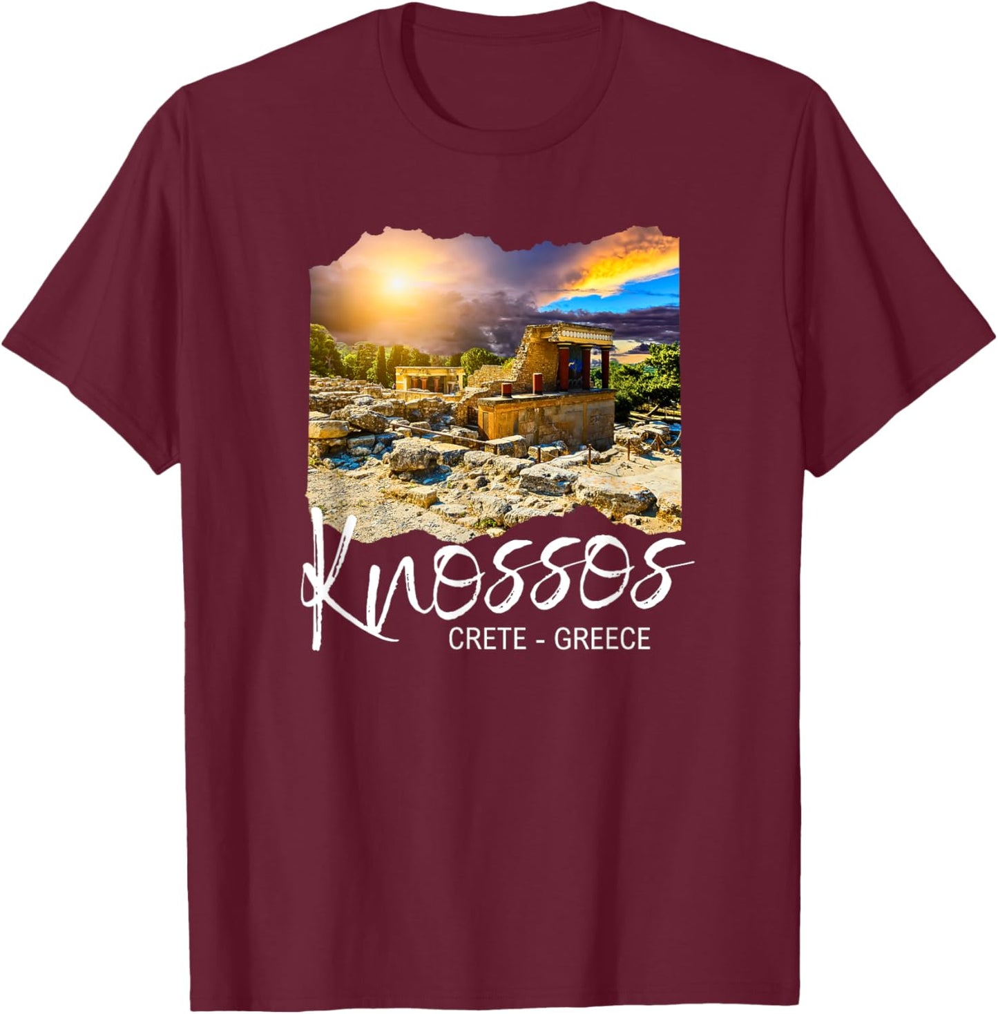 Knossos Crete / Knossos Greece T-Shirt - T-Shirt | Maroon