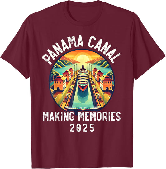 Panama Canal Cruise Panama Group Cruising Together Family T-Shirt - T-Shirt | Maroon