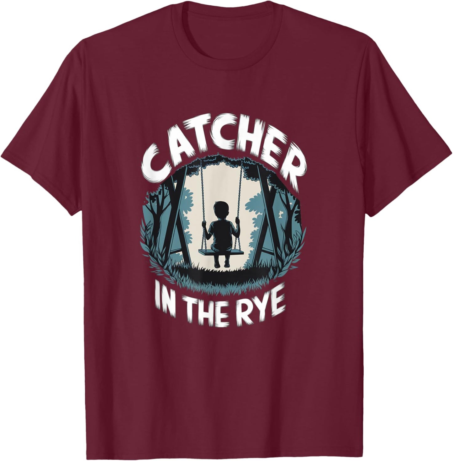 Catcher in the Rye Book Lover Nostalgia Classic Literature T-Shirt - T-Shirt | Maroon