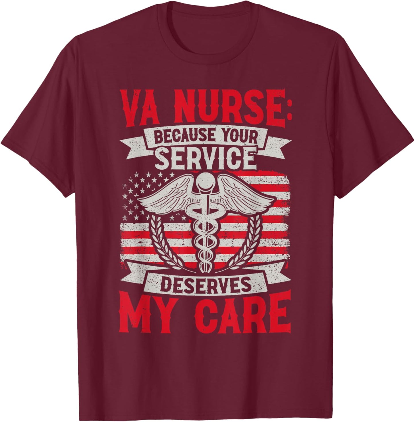 VA Nurse T-Shirt - T-Shirt | Maroon