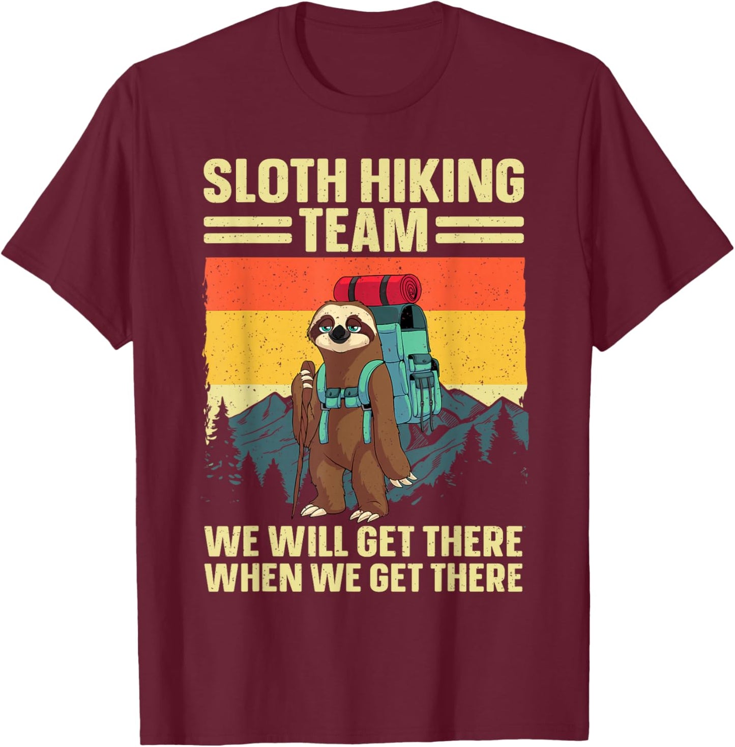Funny Hiking Themed Women Kids Hiker Hike Gag Hiking T-Shirt - T-Shirt | Maroon