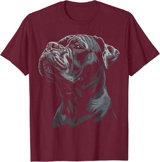Cane Corso Dog Motif Pet Art Cane Corso T-Shirt - T-Shirt | Maroon