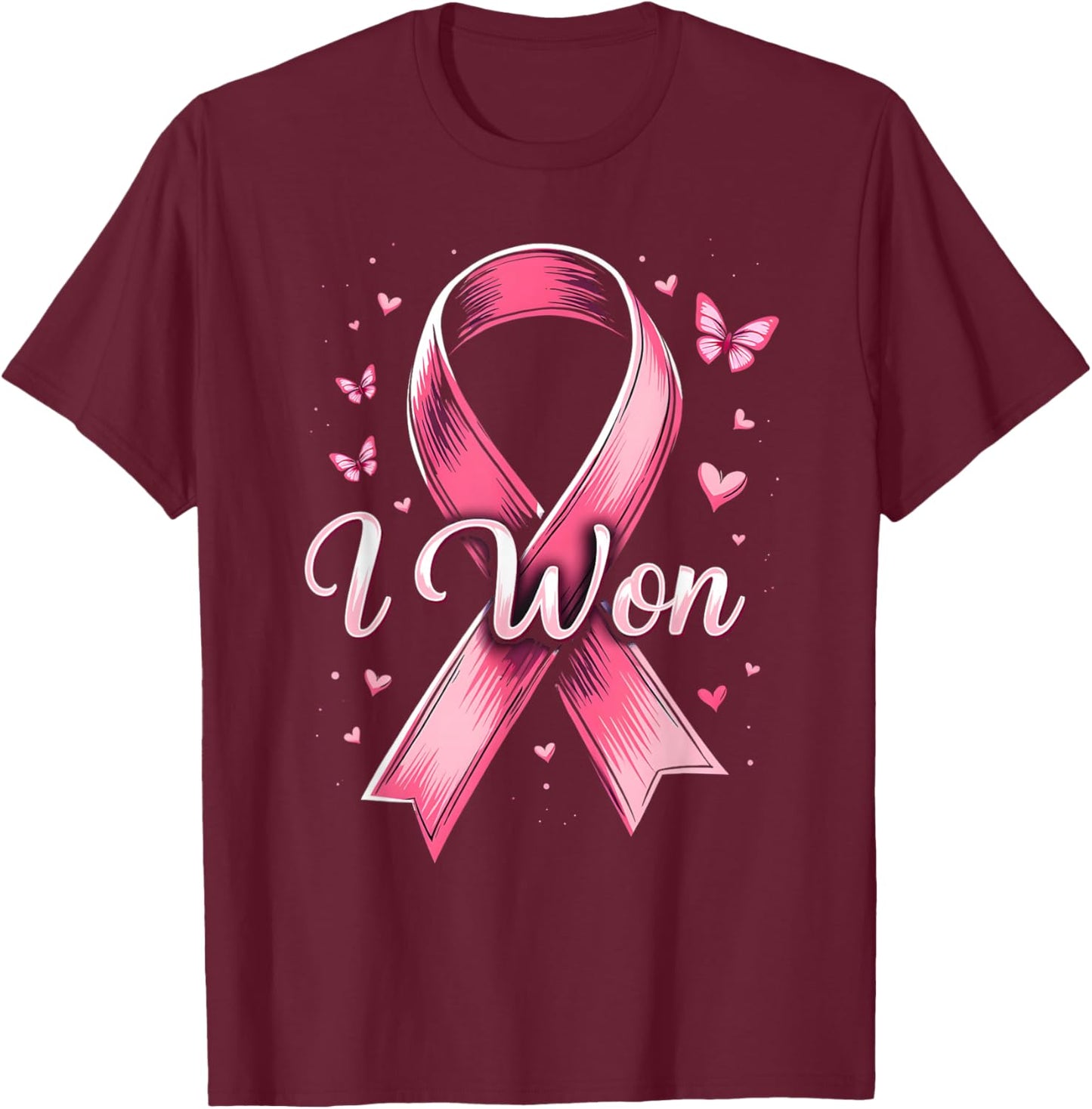 I Won Breast Cancer Awareness Breast Cancer Survivor Women T-Shirt - T-Shirt | Maroon