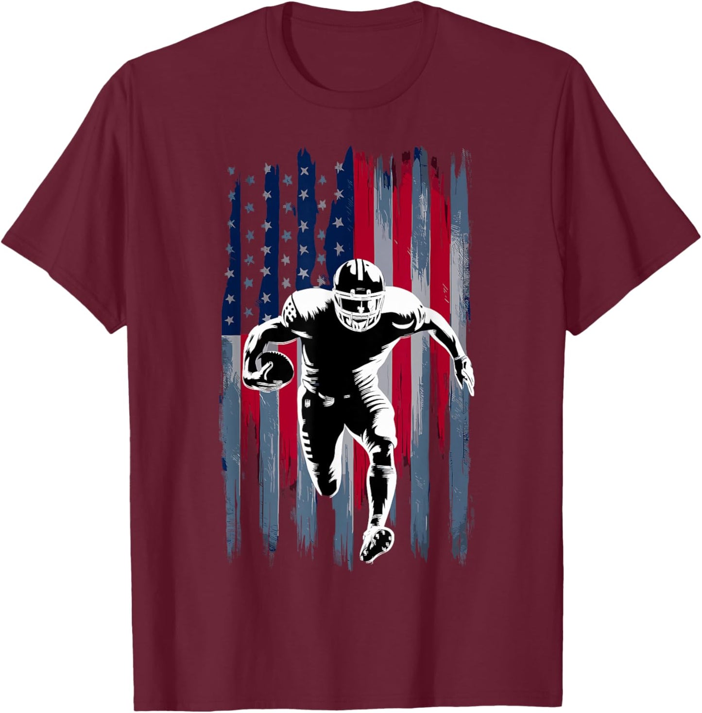 American Football Flag T-Shirt - T-Shirt | Maroon