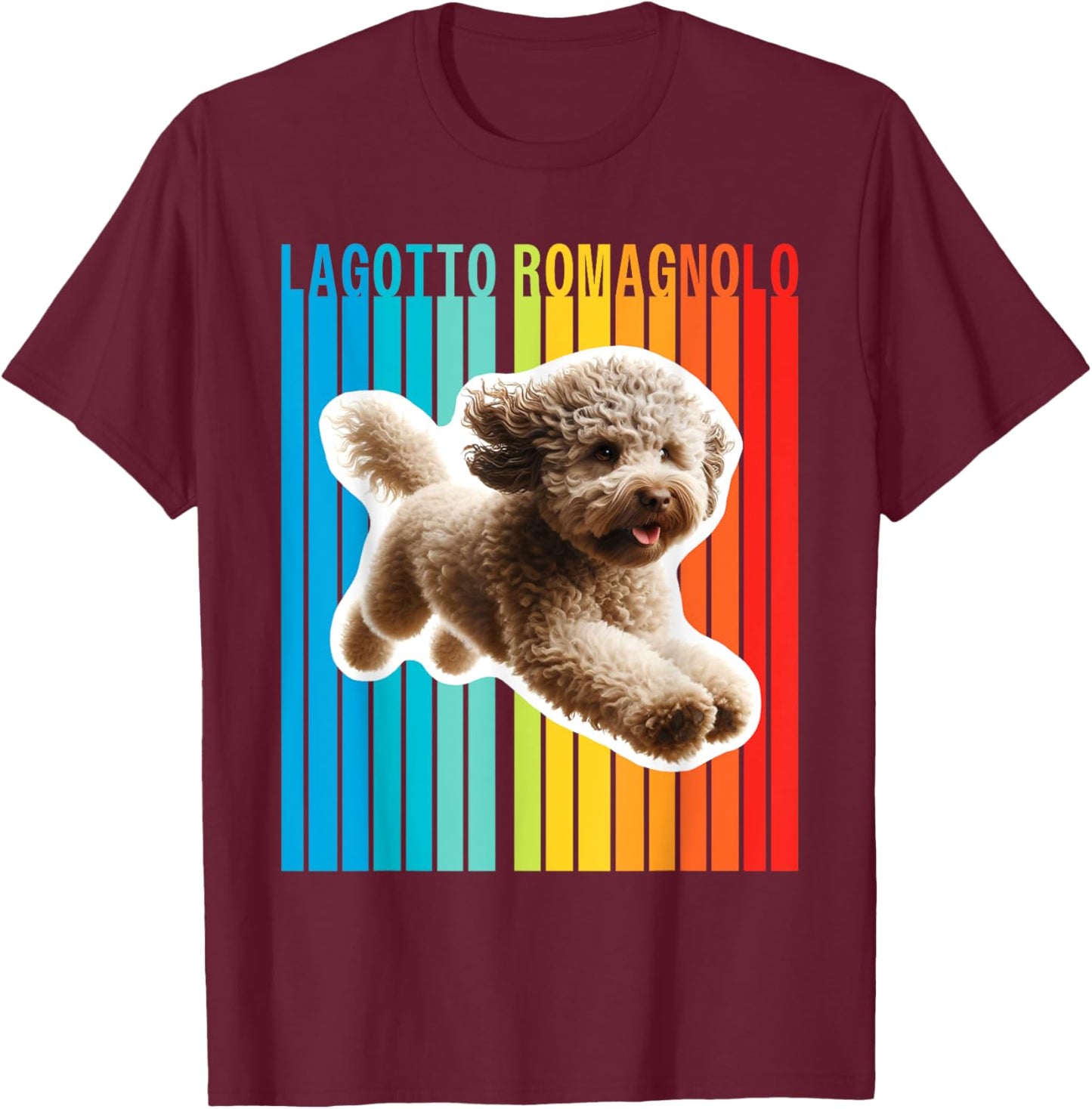 Colorful Lagotto Romagnolo T-Shirt - T-Shirt | Maroon