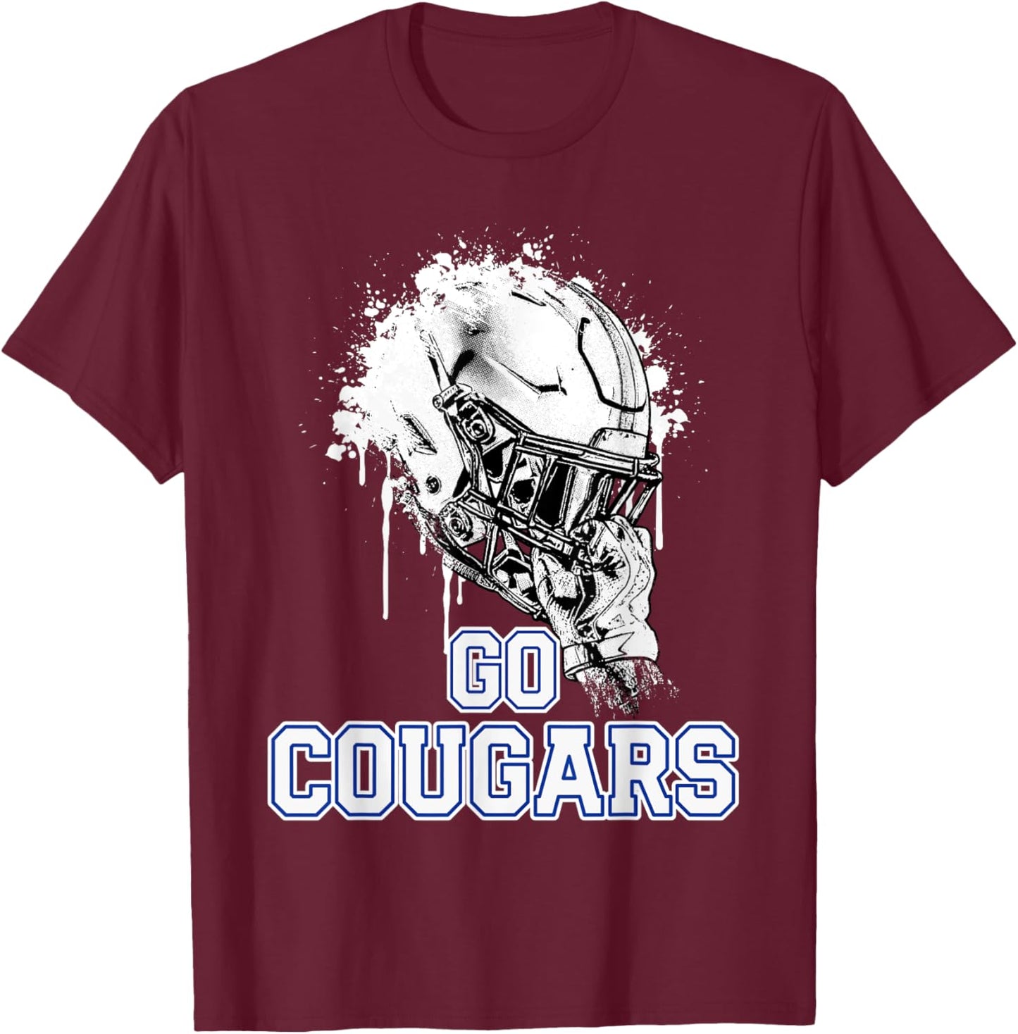 Beaumont Cougars Rising Helmet GO! T-Shirt - T-Shirt | Maroon