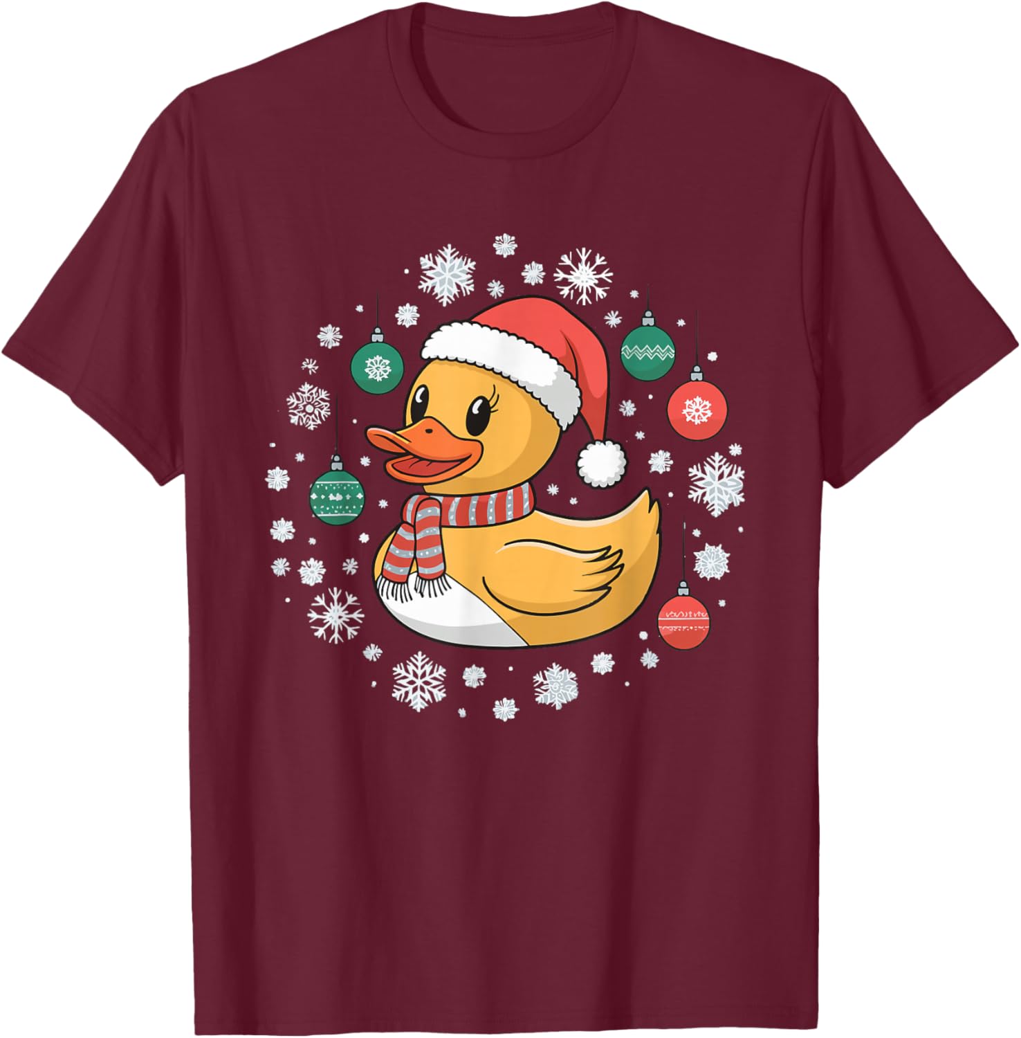 Adult Black Cartoon Holiday Mandarin Collar Short Sleeve Small T-Shirt - T-Shirt | Maroon