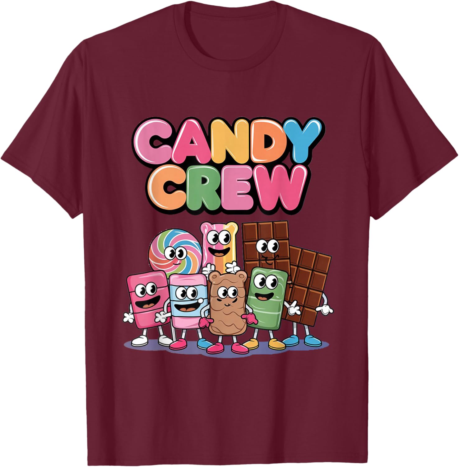 Candy Crew Decorations Sweetie Candy Squad T-Shirt - T-Shirt | Maroon