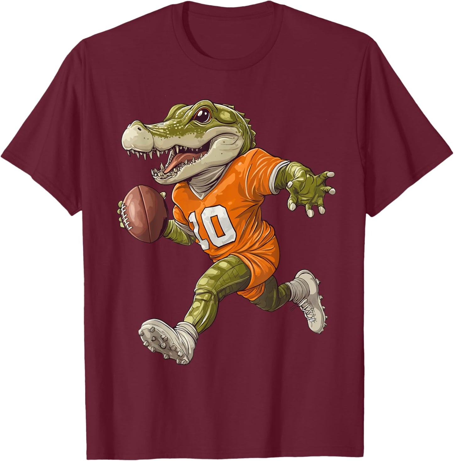 Football Alligator Apparel Sport Design Football Player T-Shirt - T-Shirt | Maroon