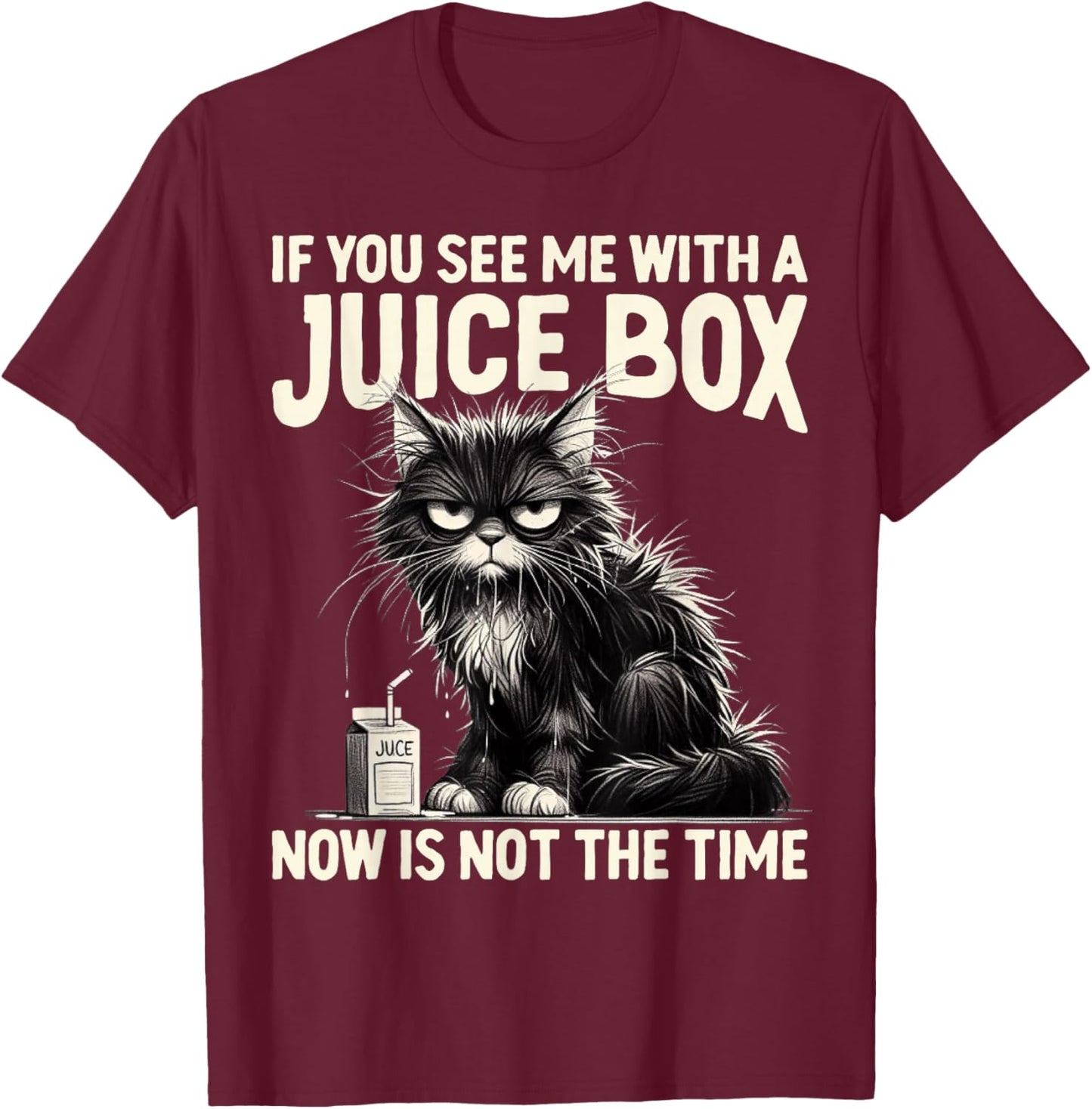 Funny T1D Cat Blood diabetes type 1 Diabetic warrior T-Shirt - T-Shirt | Maroon
