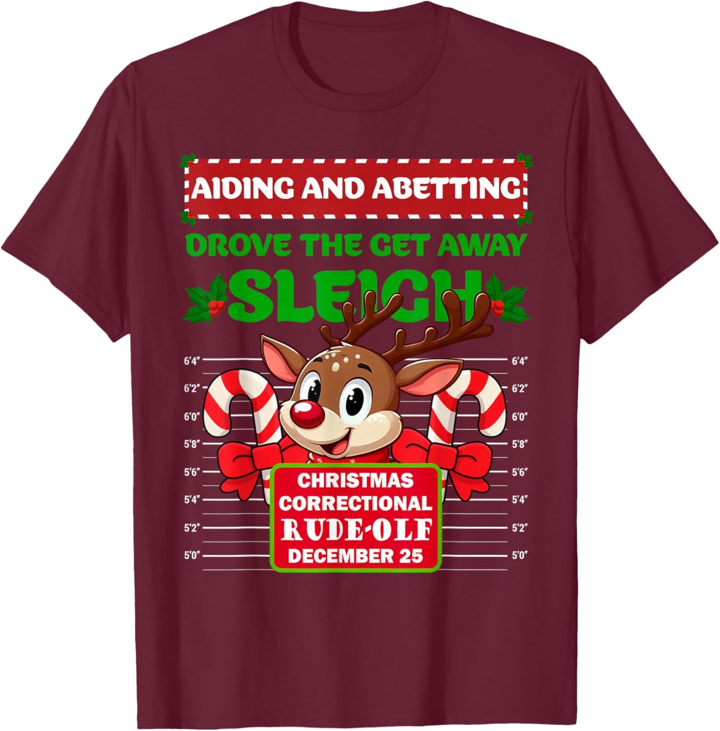 Funny Characters Inmate Christmas Matching Family Group Sets T-Shirt - T-Shirt | Maroon