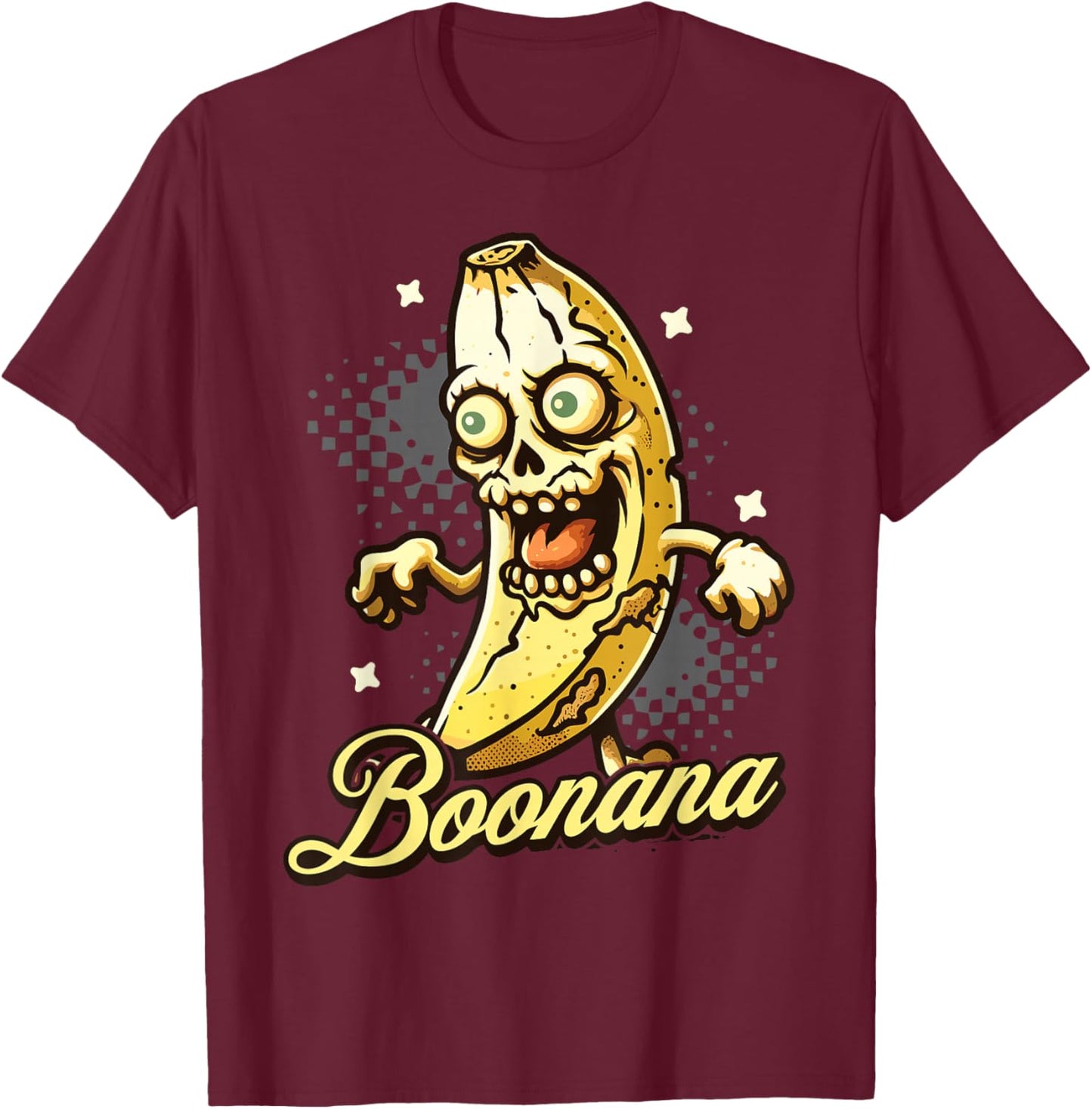 Funny Banana Zombie Boonana Scary Zombies T-Shirt - T-Shirt | Maroon