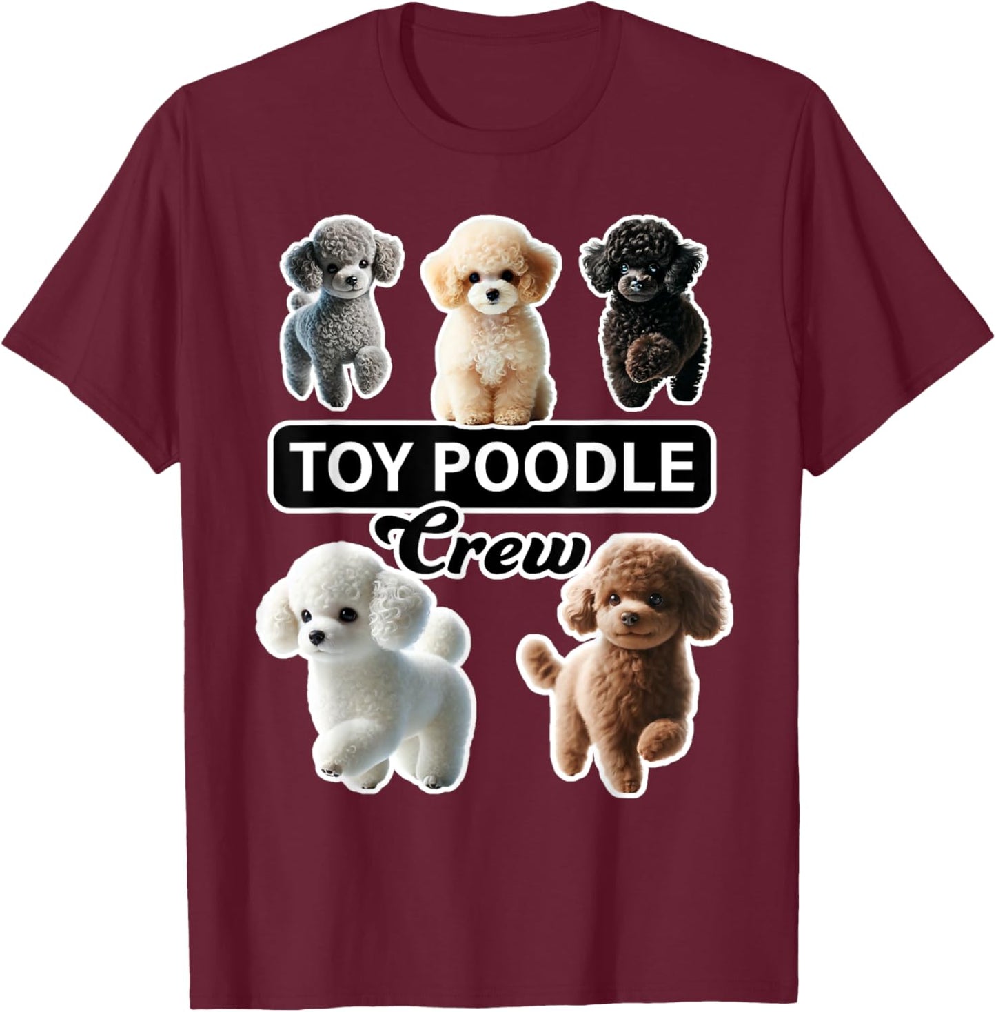 Toy Poodle Crew T-Shirt - T-Shirt | Maroon