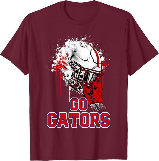 Dickinson Gators Rising Helmet GO! T-Shirt - T-Shirt | Maroon