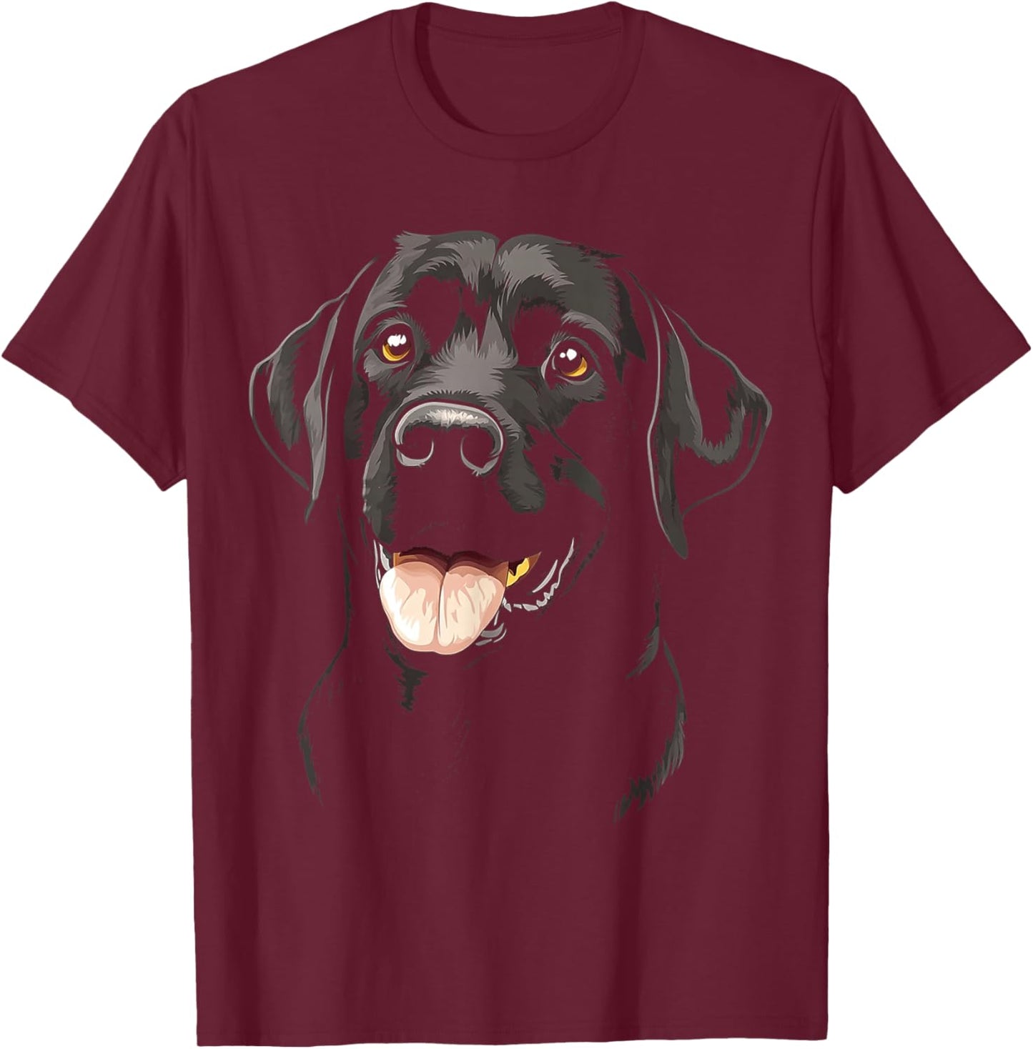 Labrador Retriever Dog Motif Pet Art Labrador Retriever T-Shirt - T-Shirt | Maroon