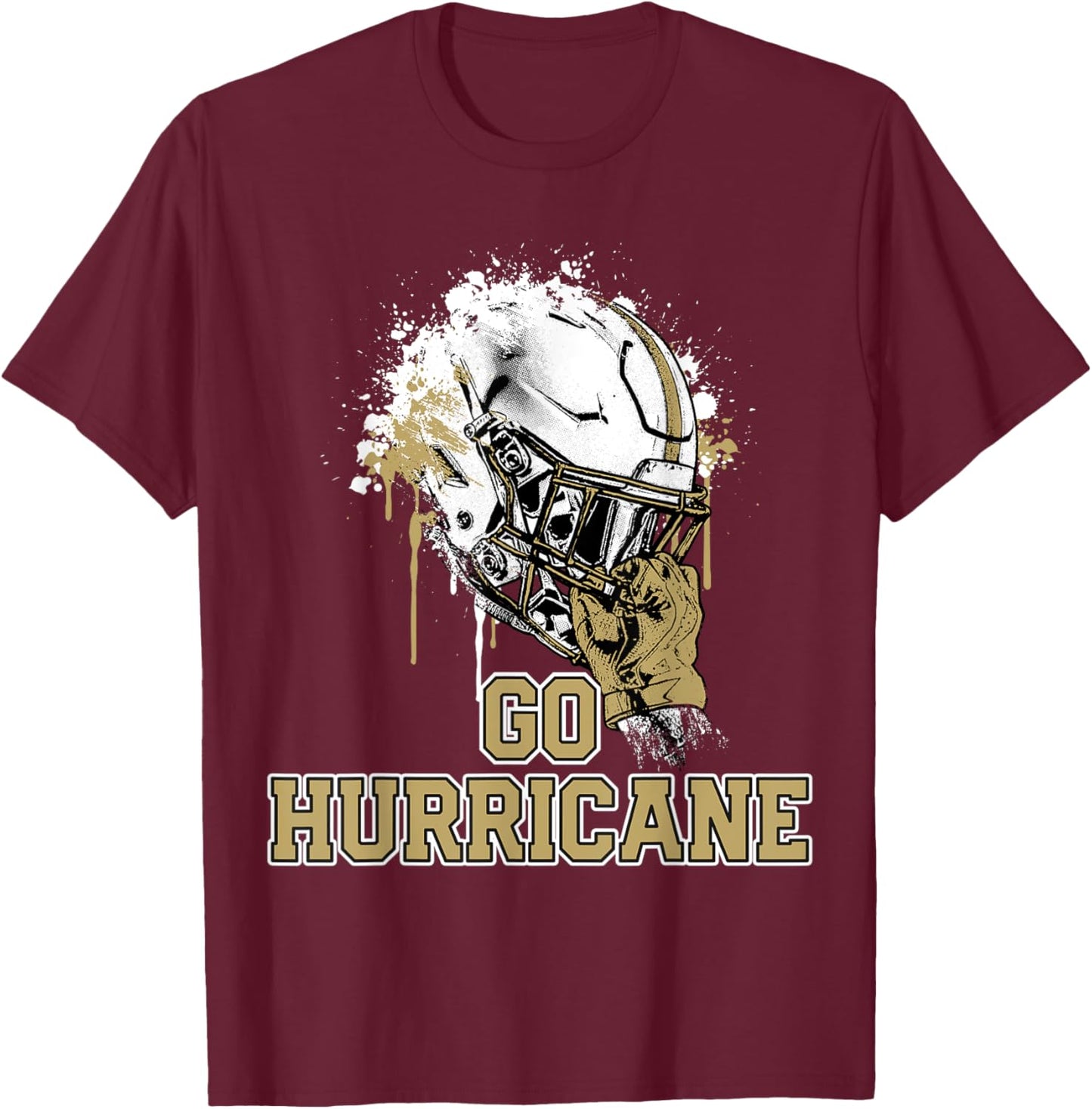 Jonesboro Hurricane Rising Helmet GO! T-Shirt - T-Shirt | Maroon
