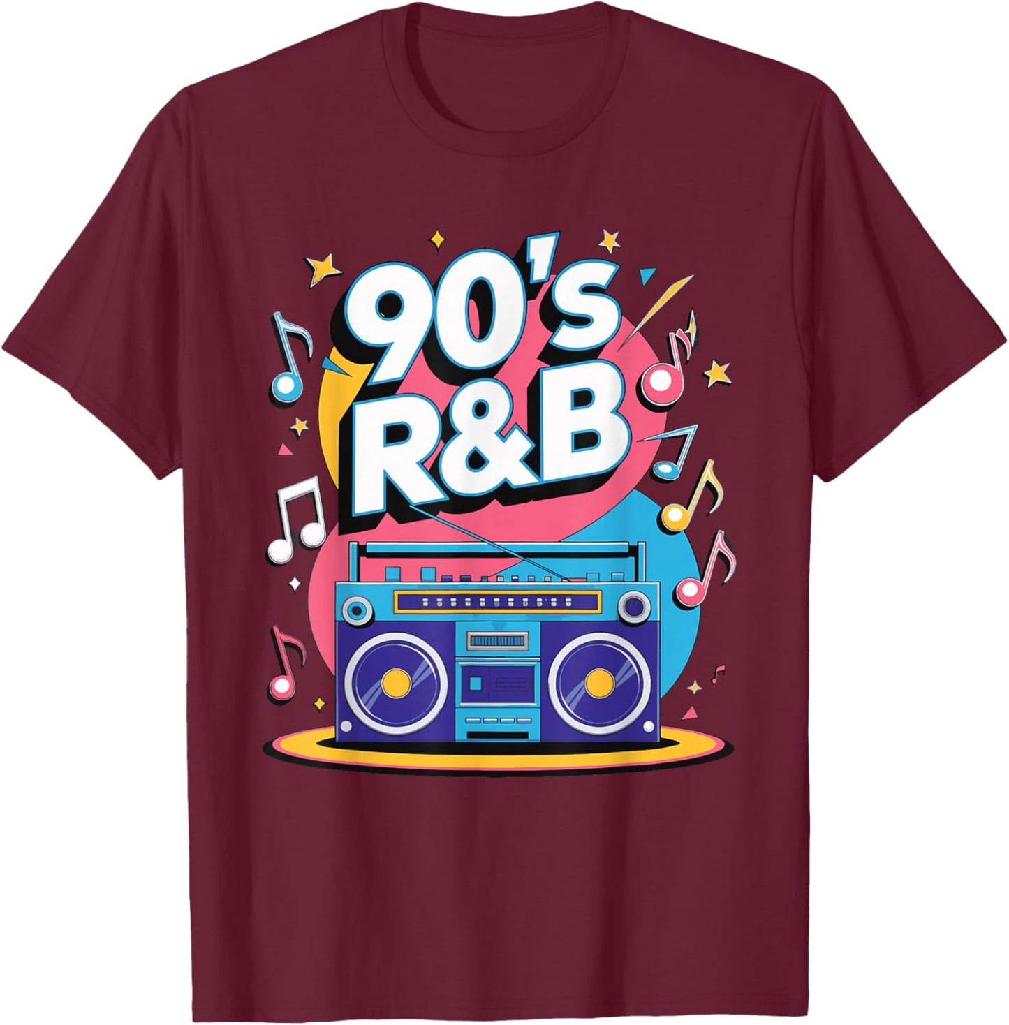 90's R&B T-Shirt - T-Shirt | Maroon