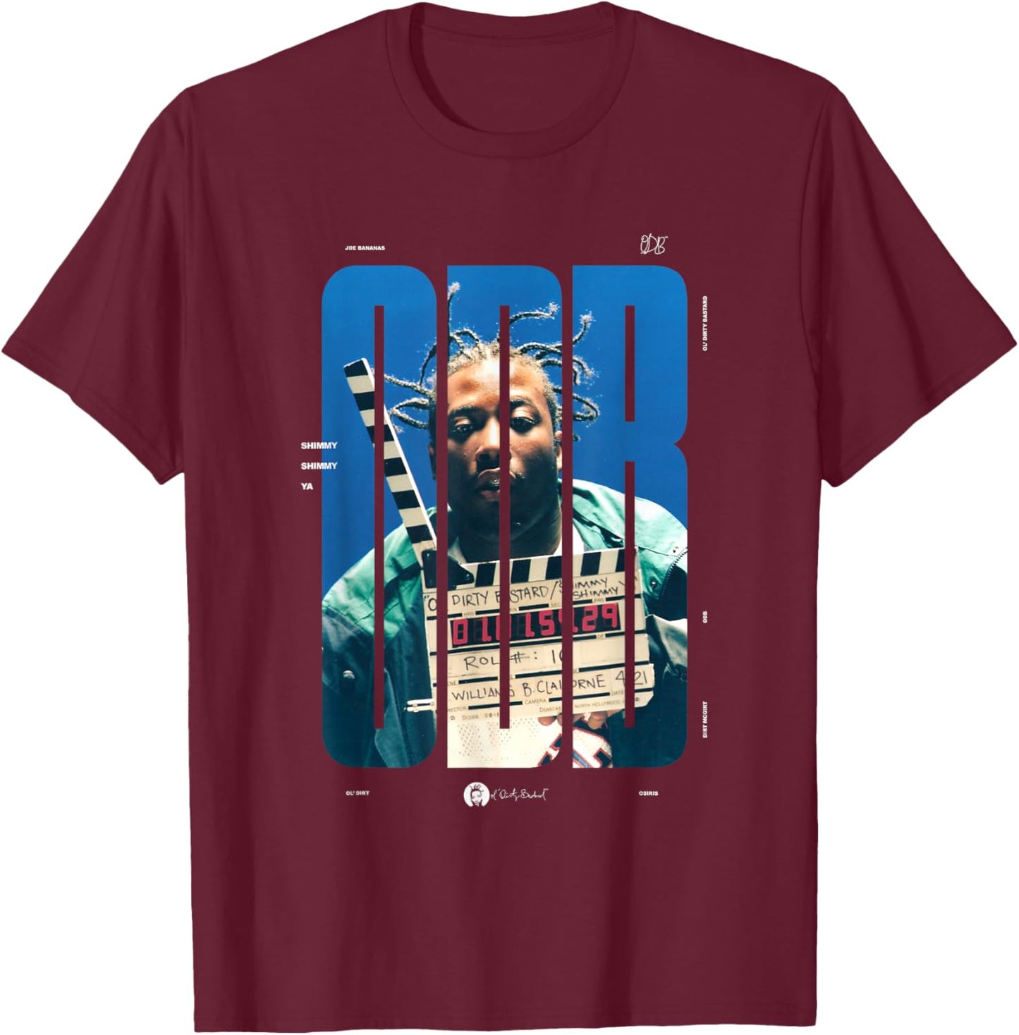 Ol' Dirty Bastard Shimmy Shimmy Ya Set Photo ODB T-Shirt - T-Shirt | Maroon