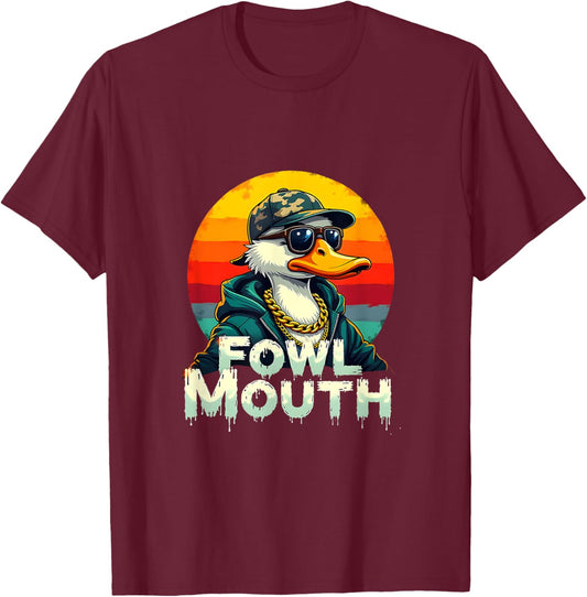 Funny Duck Hunter Fowl Mouth Duck Hunting Goose Hunt T-Shirt - T-Shirt | Maroon