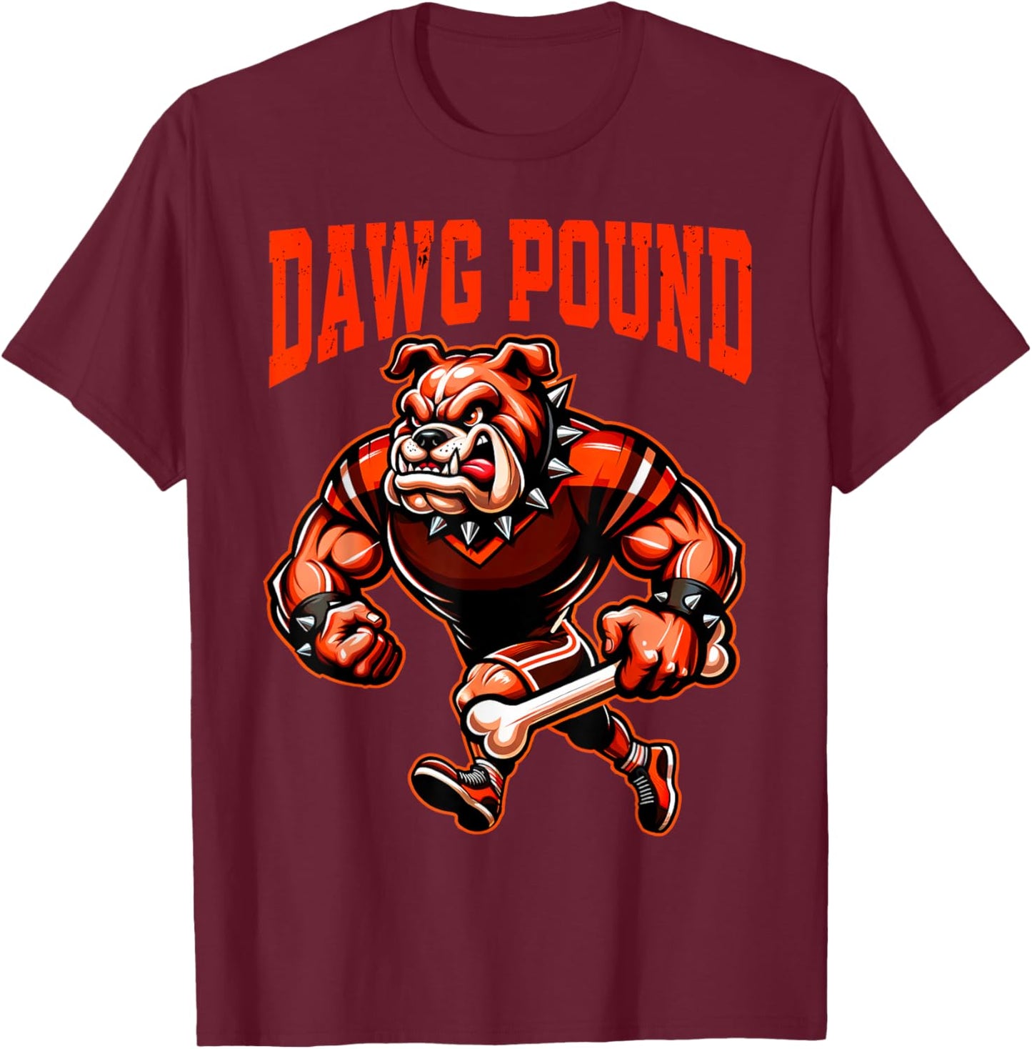 Graphic Cleveland Name Styles | DAWG Dog Pound Gifts Ideas Women Girls Kids T-Shirt - T-Shirt | Maroon