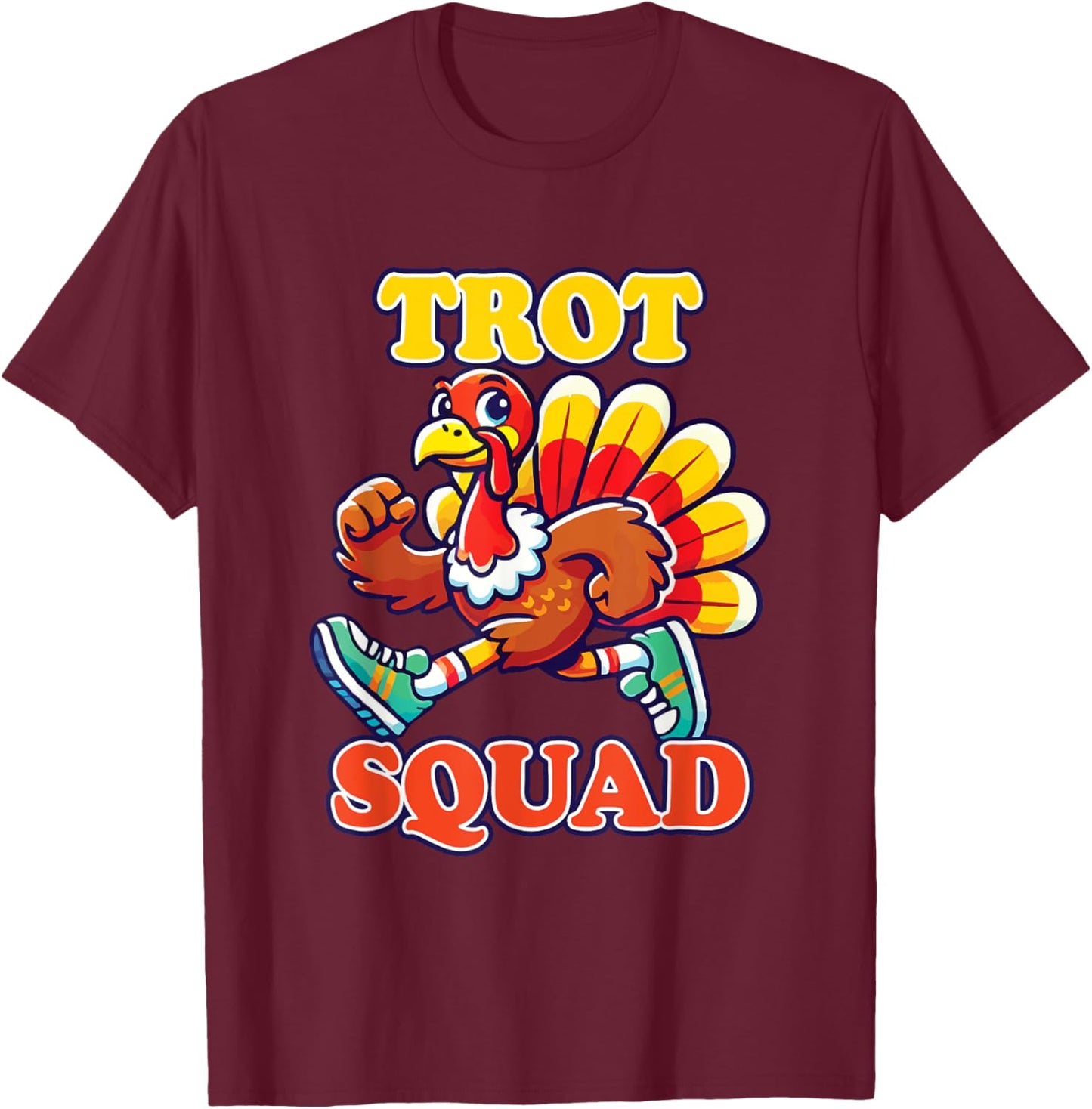 Thanksgiving Turkey Running Outfit Gear Costume Turkey Trot T-Shirt - T-Shirt | Maroon