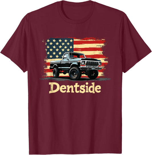 Dentside Classic Truck Dentside Lifted Highboy 4x4 Truck T-Shirt - T-Shirt | Maroon