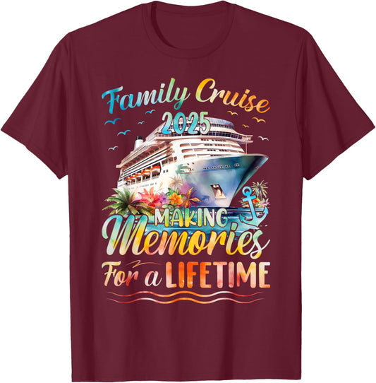 Family Cruise Party Celebration Costume Outfit Co Family Matching Cruise Vacation T-Shirt - T-Shirt | Maroon