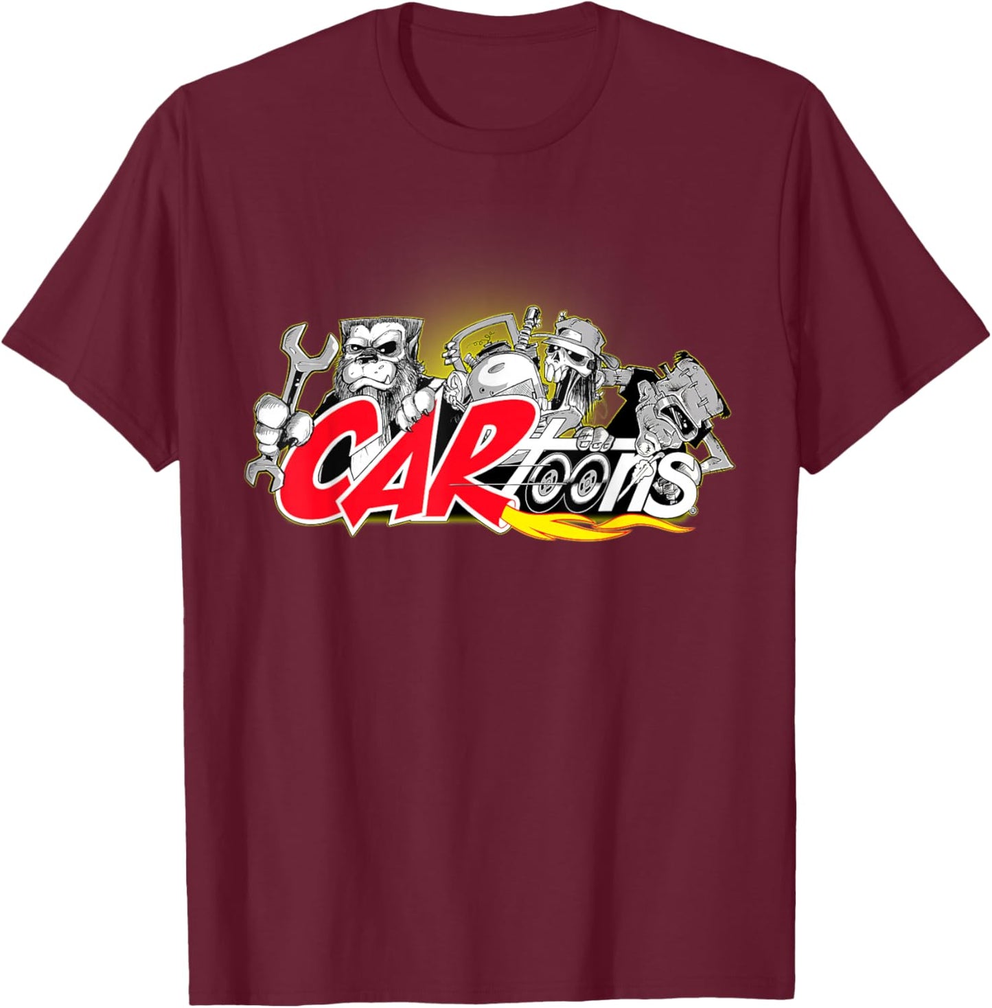CARtoons Rust In Peace Design T-Shirt - T-Shirt | Maroon