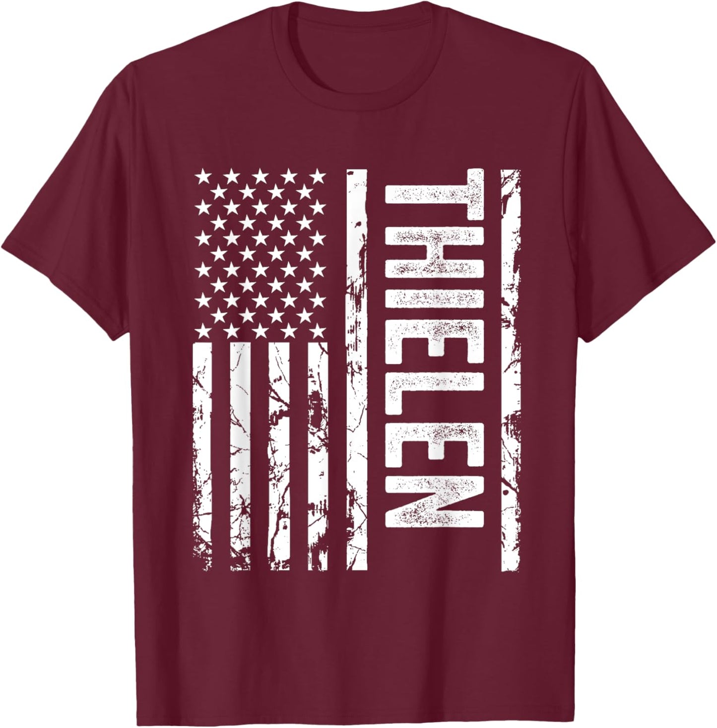 Thielen Last Name Funny Surname Team Thielen Family Reunion T-Shirt - T-Shirt | Maroon