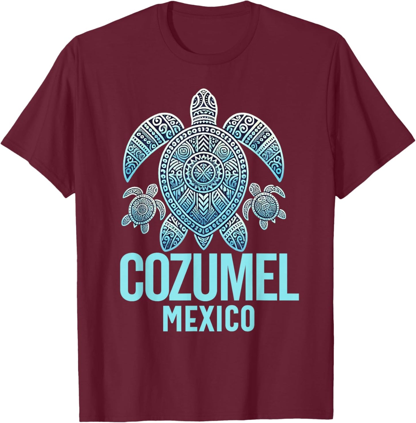 Cozumel Mexico Souvenir Vacation Travel Men Women Reminder T-Shirt - T-Shirt | Maroon
