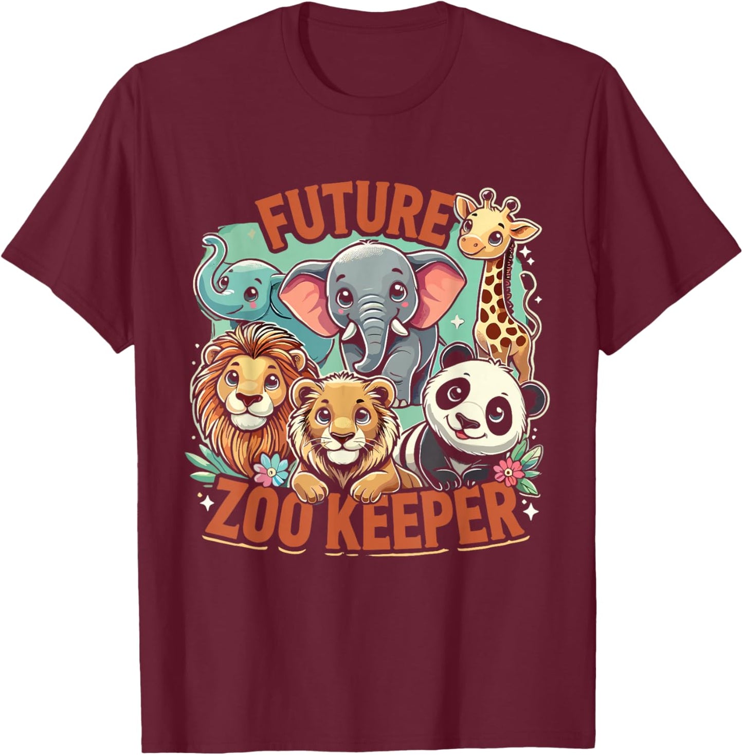 Zookeeper Toddler Future Zoo Keeper Kids T-Shirt - T-Shirt | Maroon