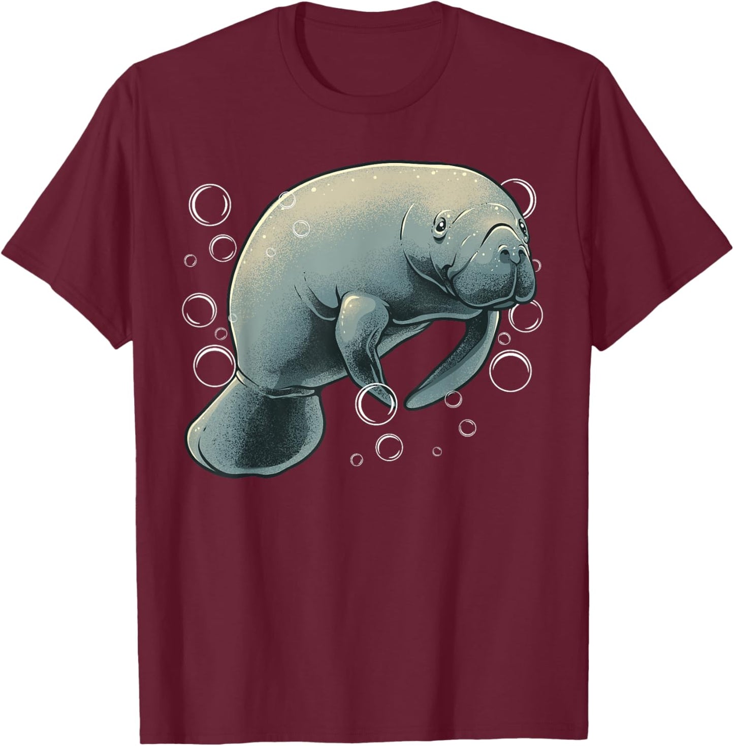 Manatee Design Women Boys Girl Sea Cow Lover Manatee T-Shirt - T-Shirt | Maroon