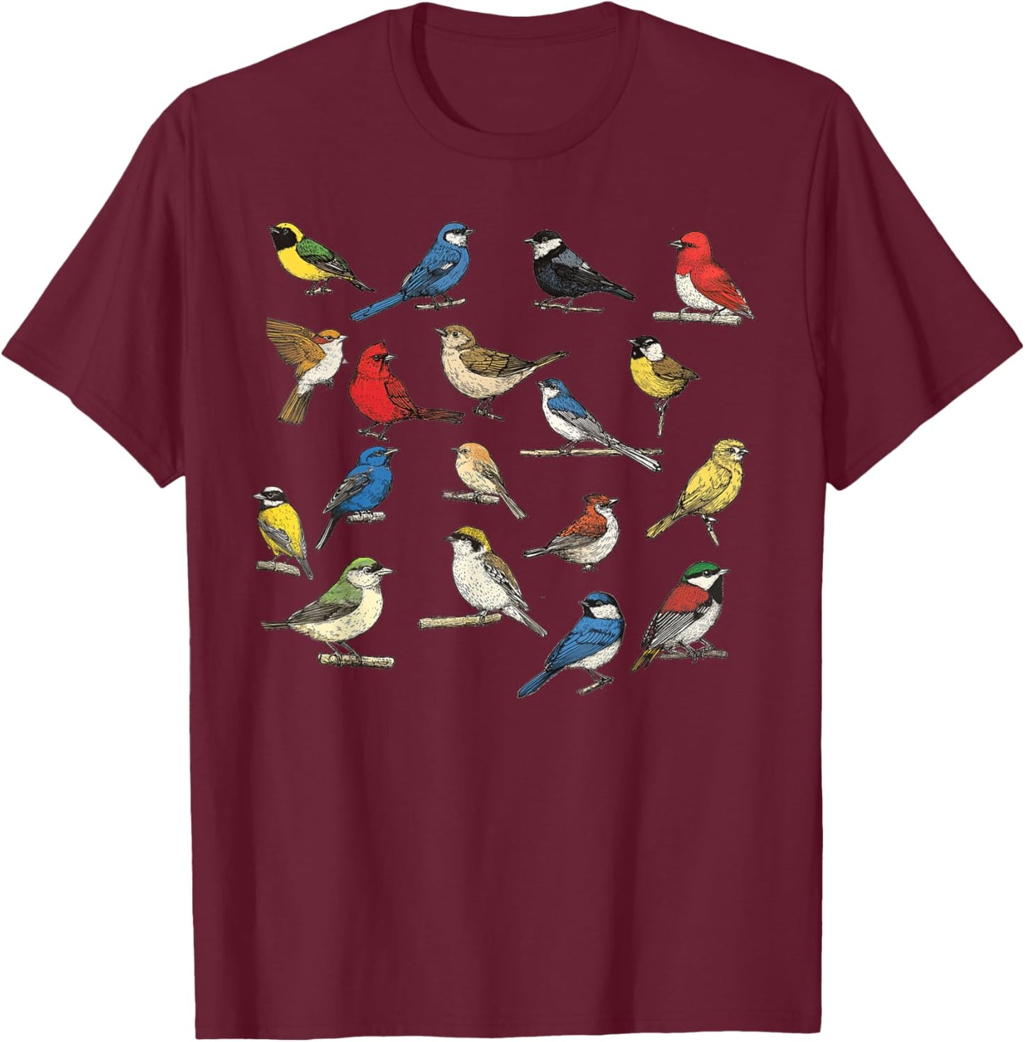 Birds Lover Watching for Watcher Bird Cool Birdwatching T-Shirt - T-Shirt | Maroon