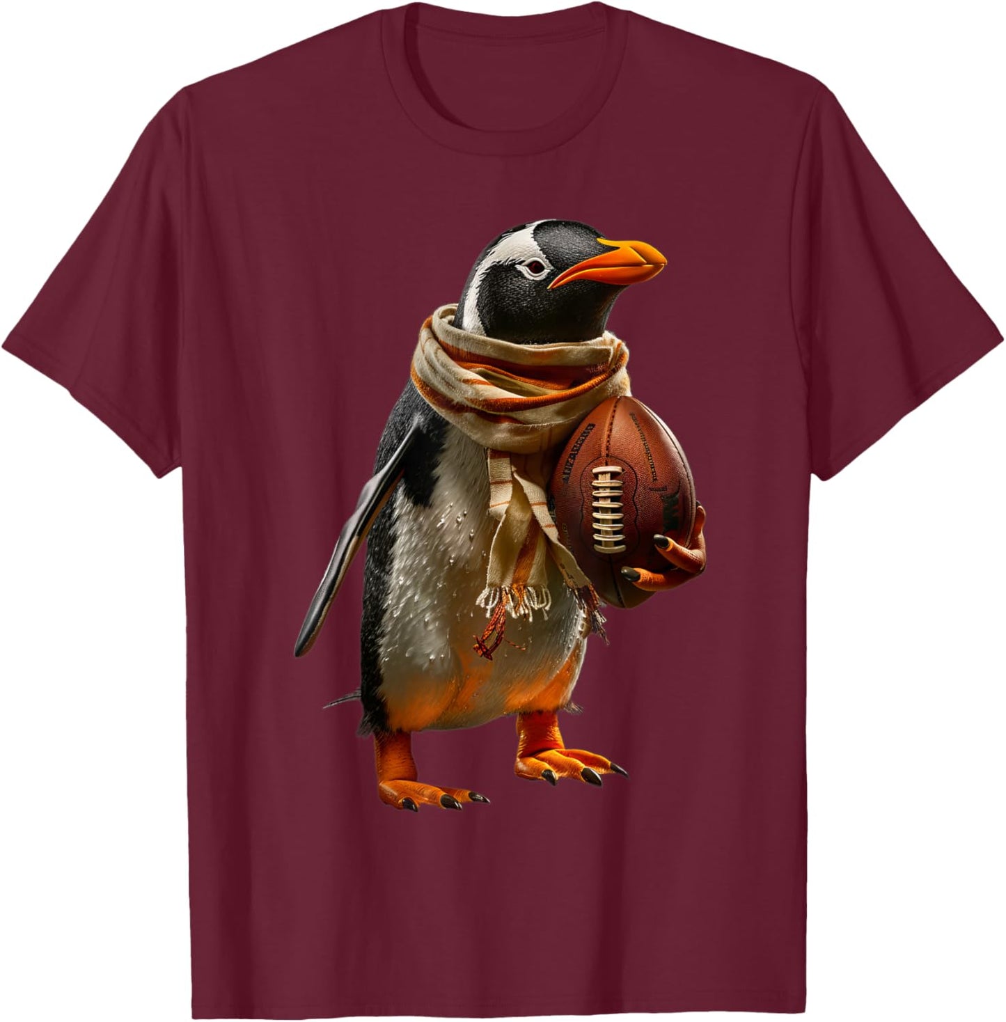 Penguin American Football T-Shirt - T-Shirt | Maroon