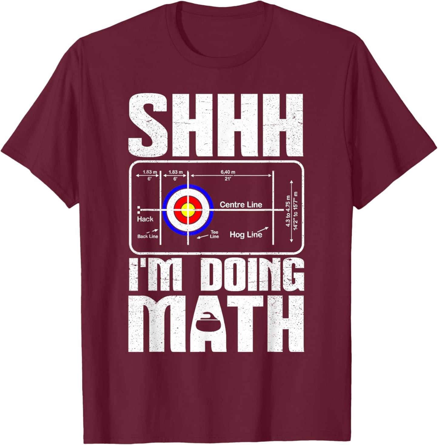 Curling Funny Curling sport T-Shirt - T-Shirt | Maroon