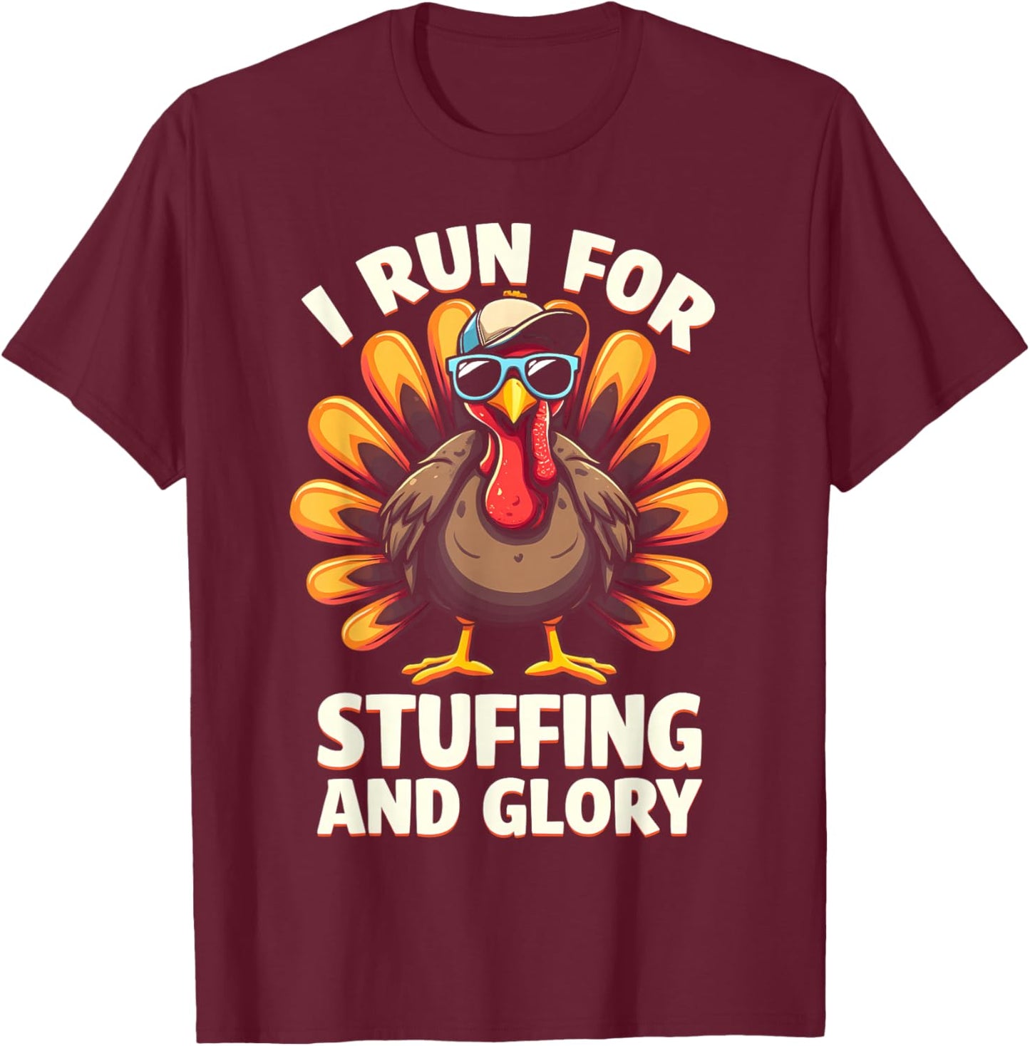 Thanksgiving Turkey Running Outfit Gear Costume Turkey Trot T-Shirt - T-Shirt | Maroon