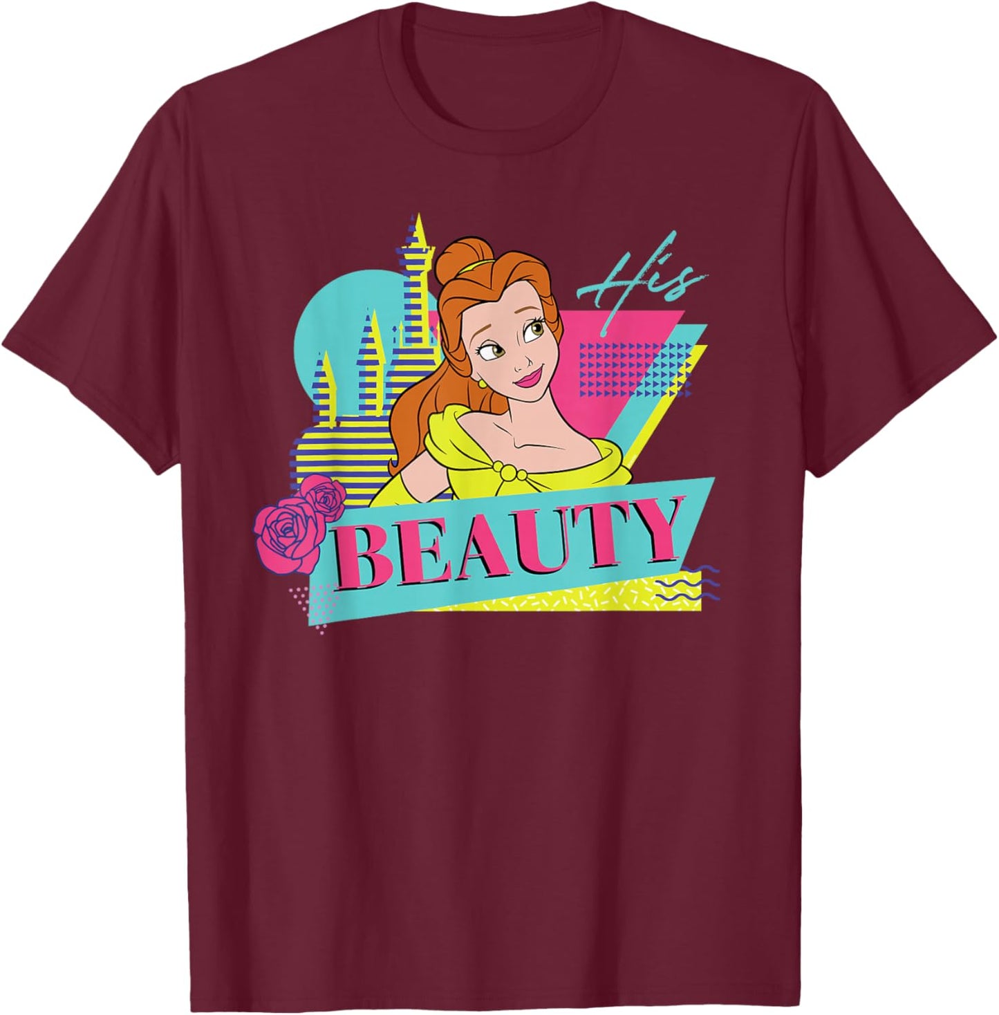 Disney Beauty and the Beast Couples Matching His Beauty T-Shirt - T-Shirt | Maroon