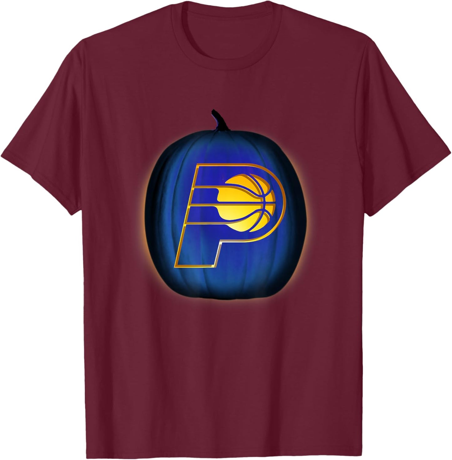 NBA Indiana Pacers Halloween Glow Pumpkin T-Shirt - T-Shirt | Maroon